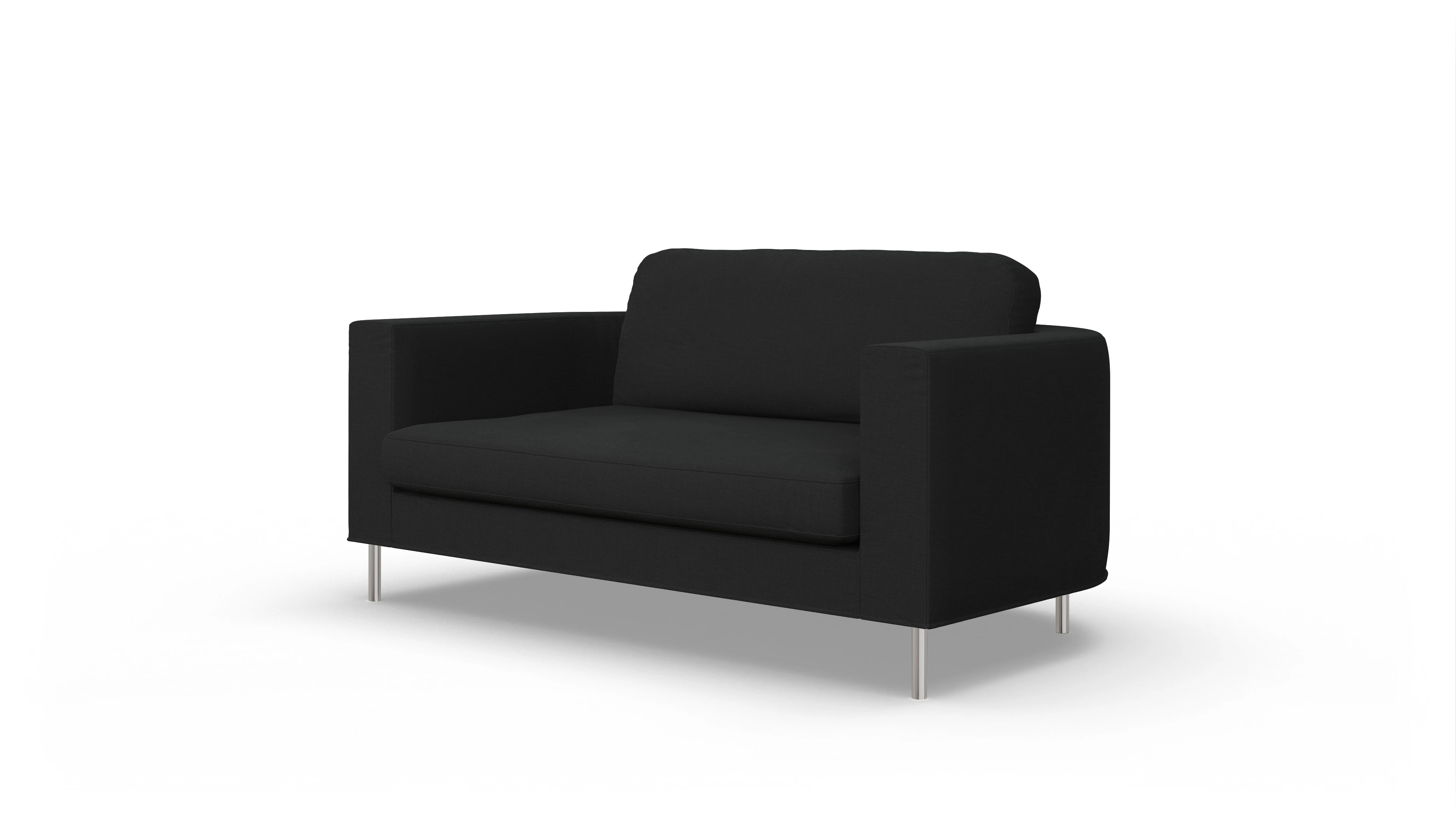 Designer-Stoffsofa Girando Ansicht des Produktes Girando 2-Sitzer in Stoff schwarz