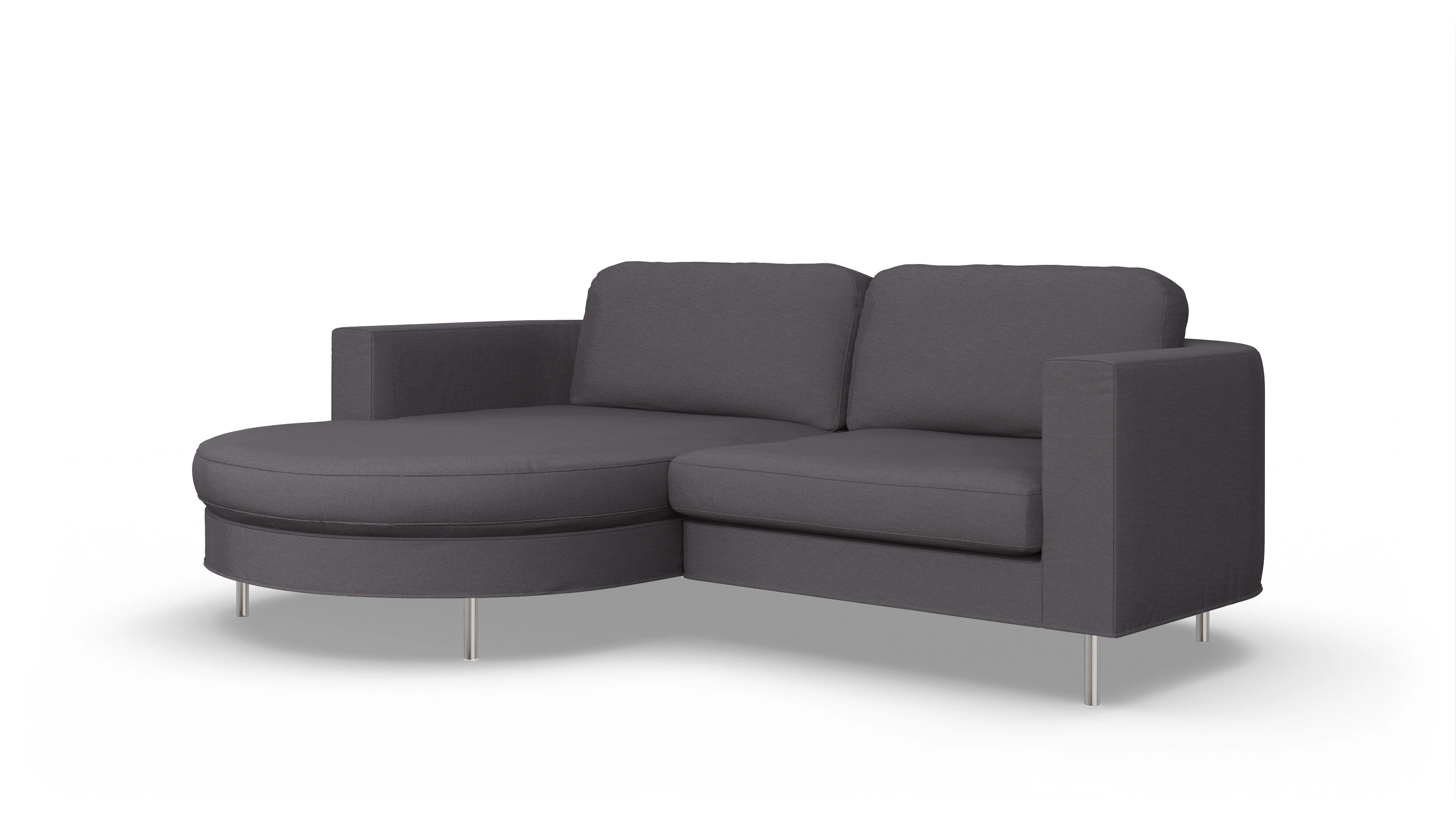 Ansicht des Produktes Girando Sofa mit Rec links in Stoff rot