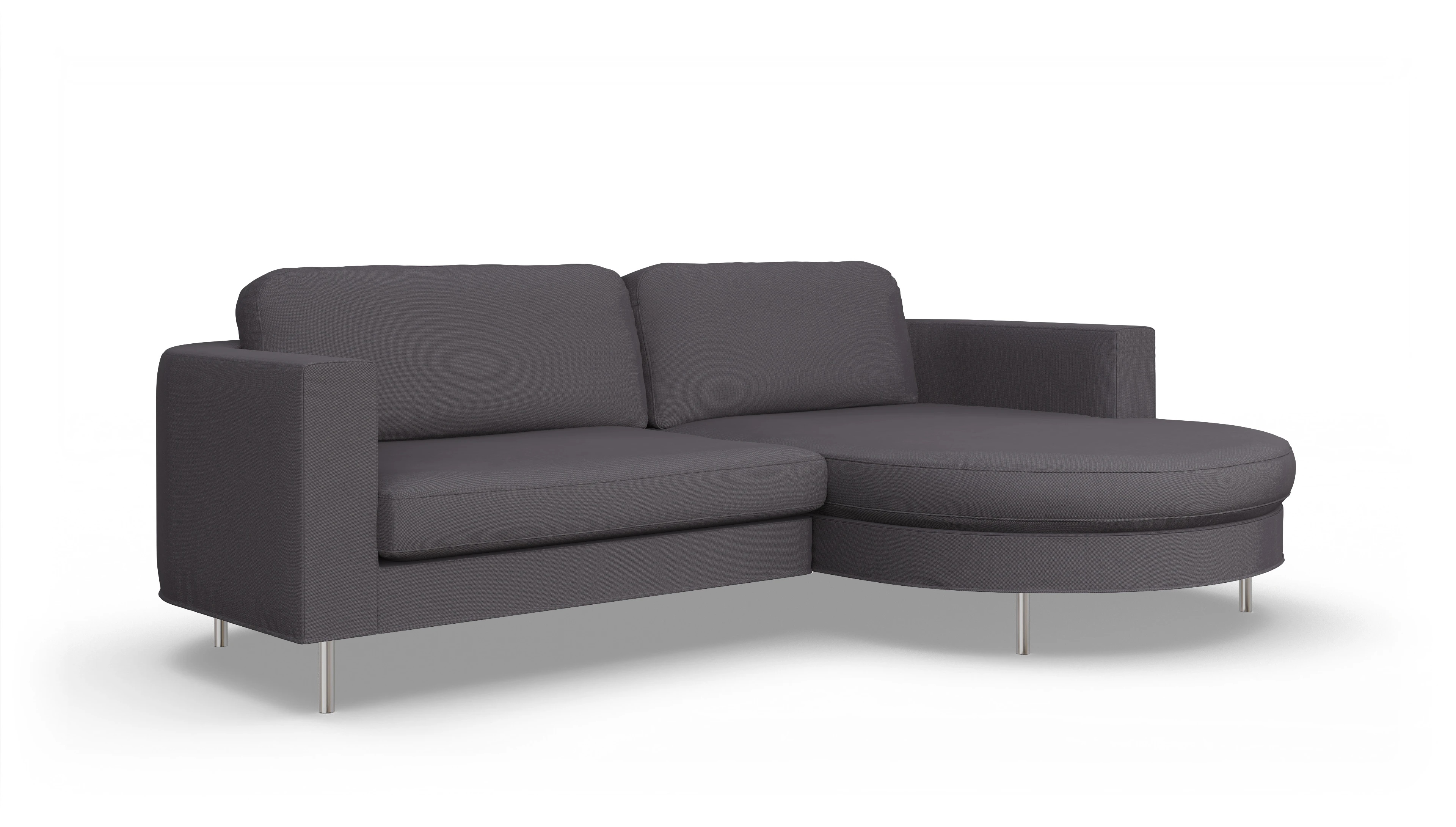 Designer-Stoffsofa Girando Ansicht des Produktes Girando Sofa mit Rec rechts in Stoff rot