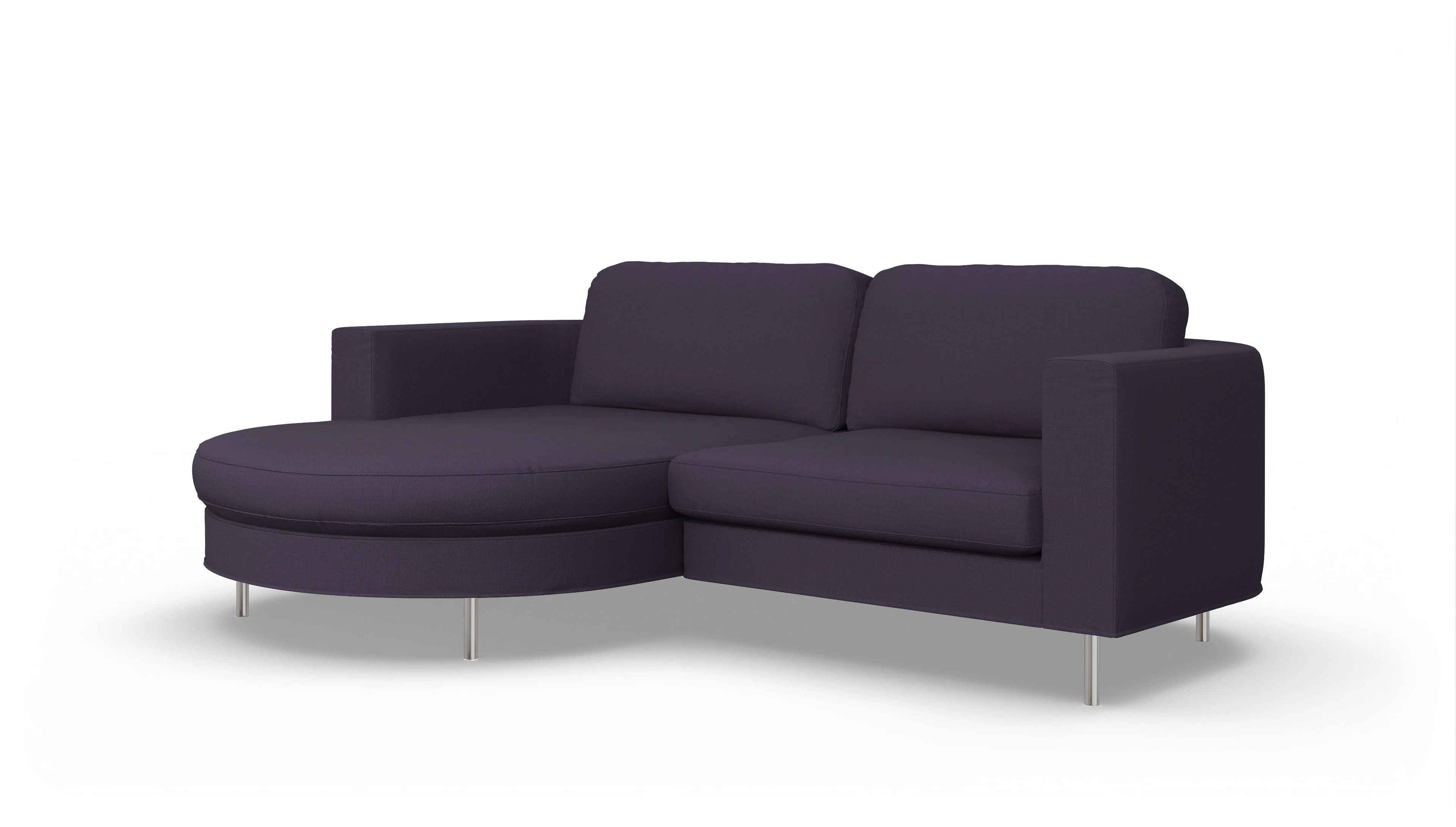 Ansicht des Produktes Girando Sofa mit Rec links in Stoff blau