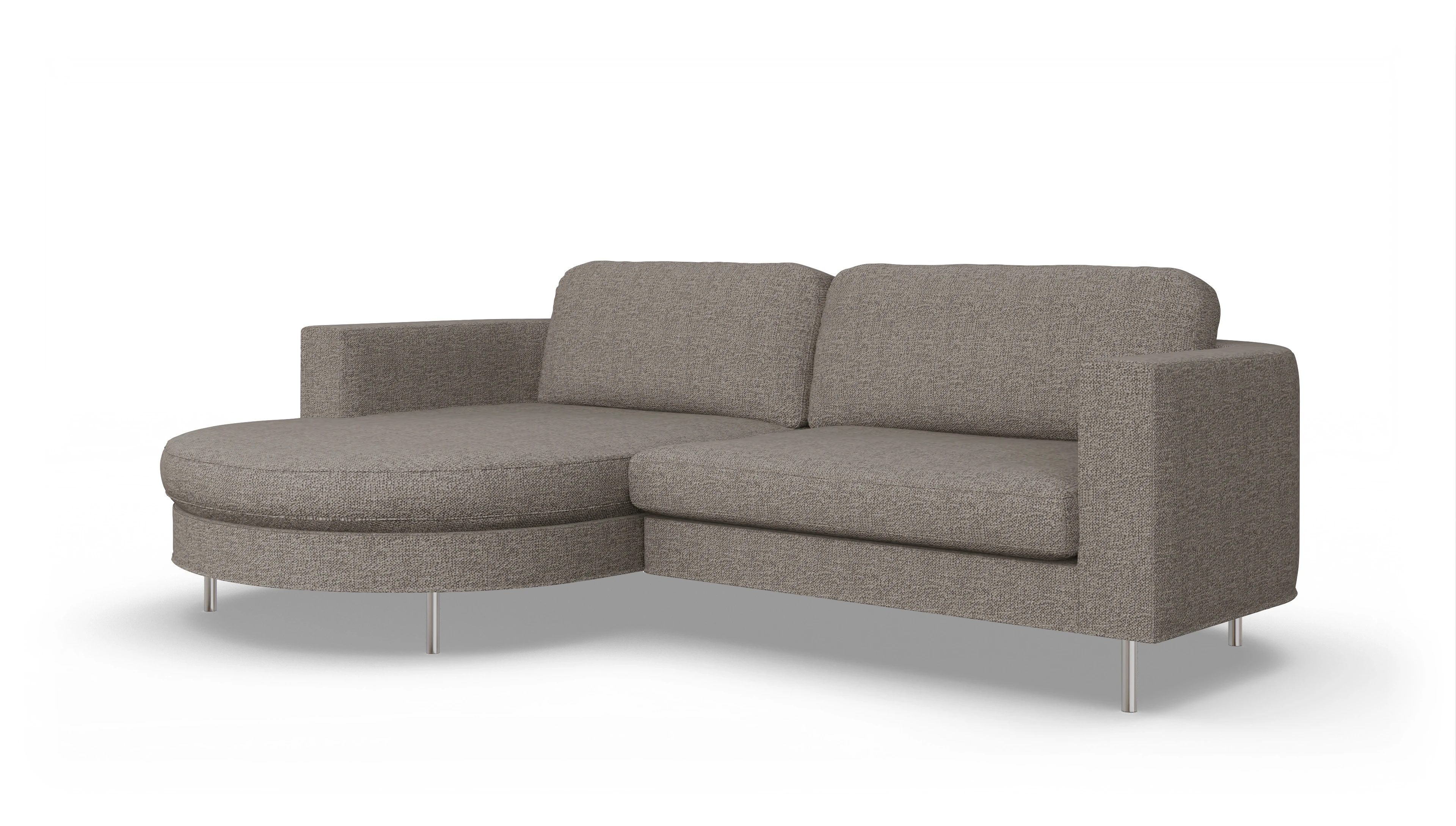 Ansicht des Produktes Girando Sofa mit Rec links in Stoff beige