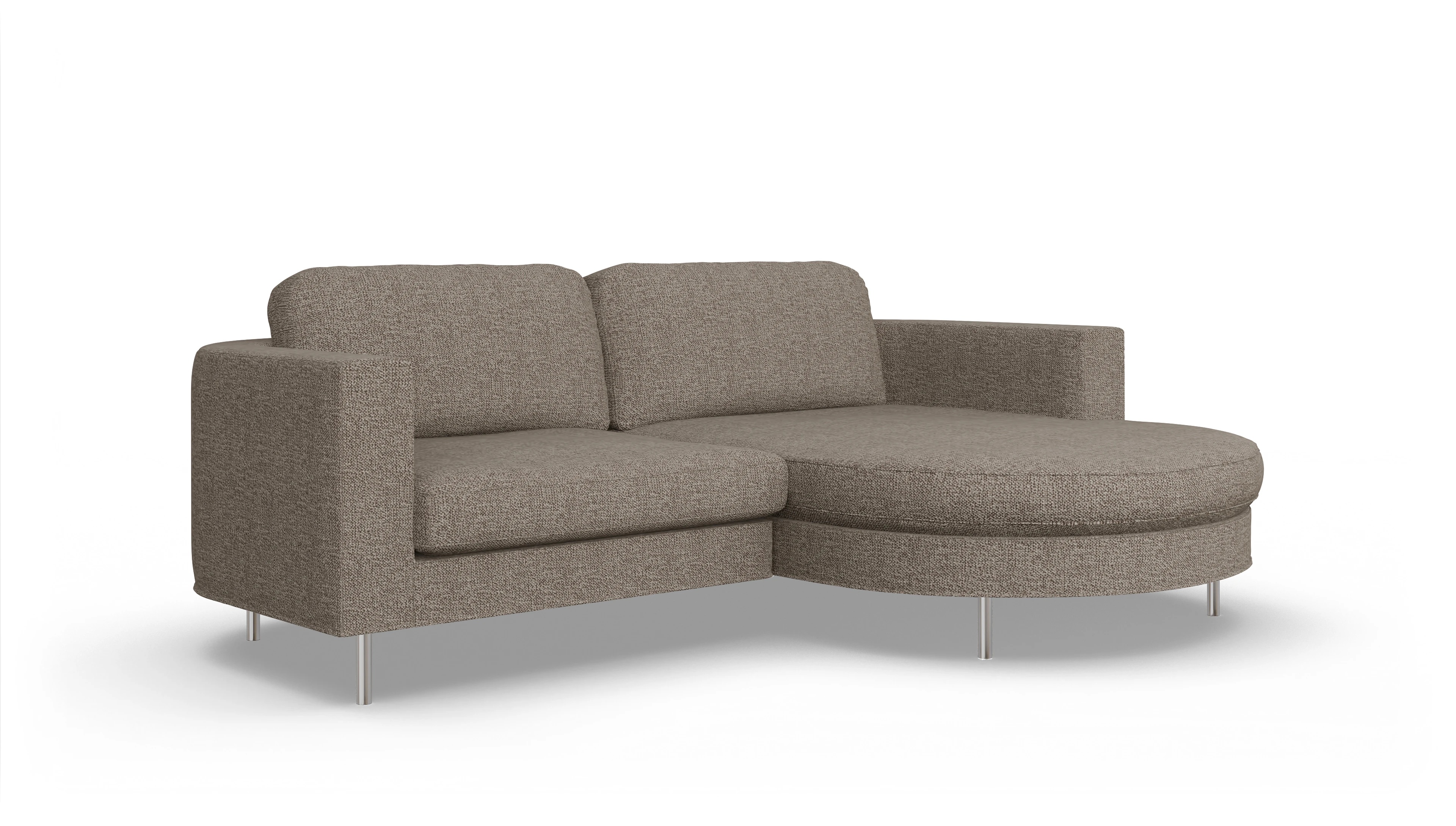 Ansicht des Produktes Girando Sofa mit Rec rechts in Stoff beige