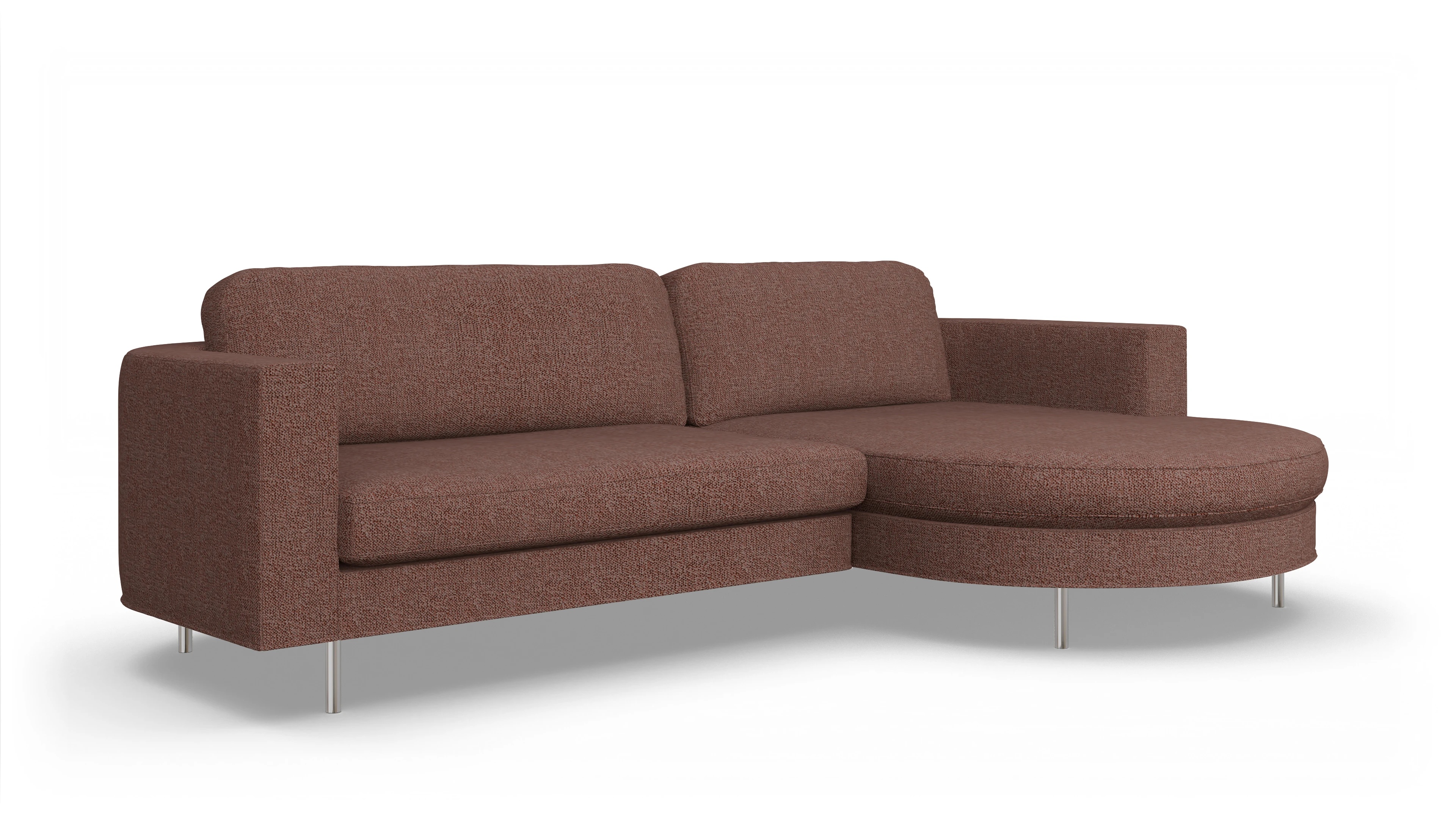Designer-Stoffsofa Girando Ansicht des Produktes Girando Sofa mit Rec rechts in Stoff rot