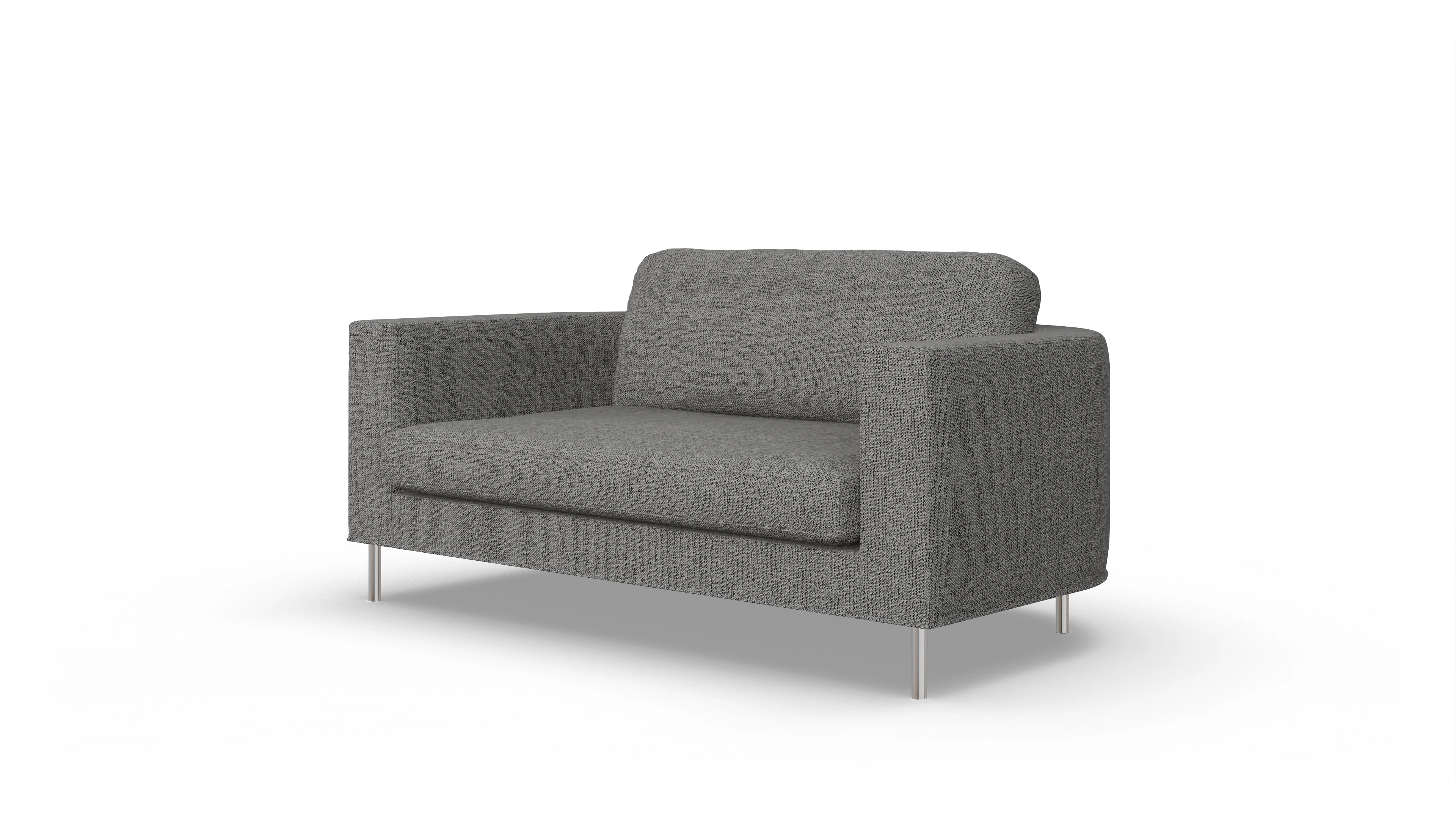 Designer-Stoffsofa Girando Ansicht des Produktes Girando 2-Sitzer in Stoff grau