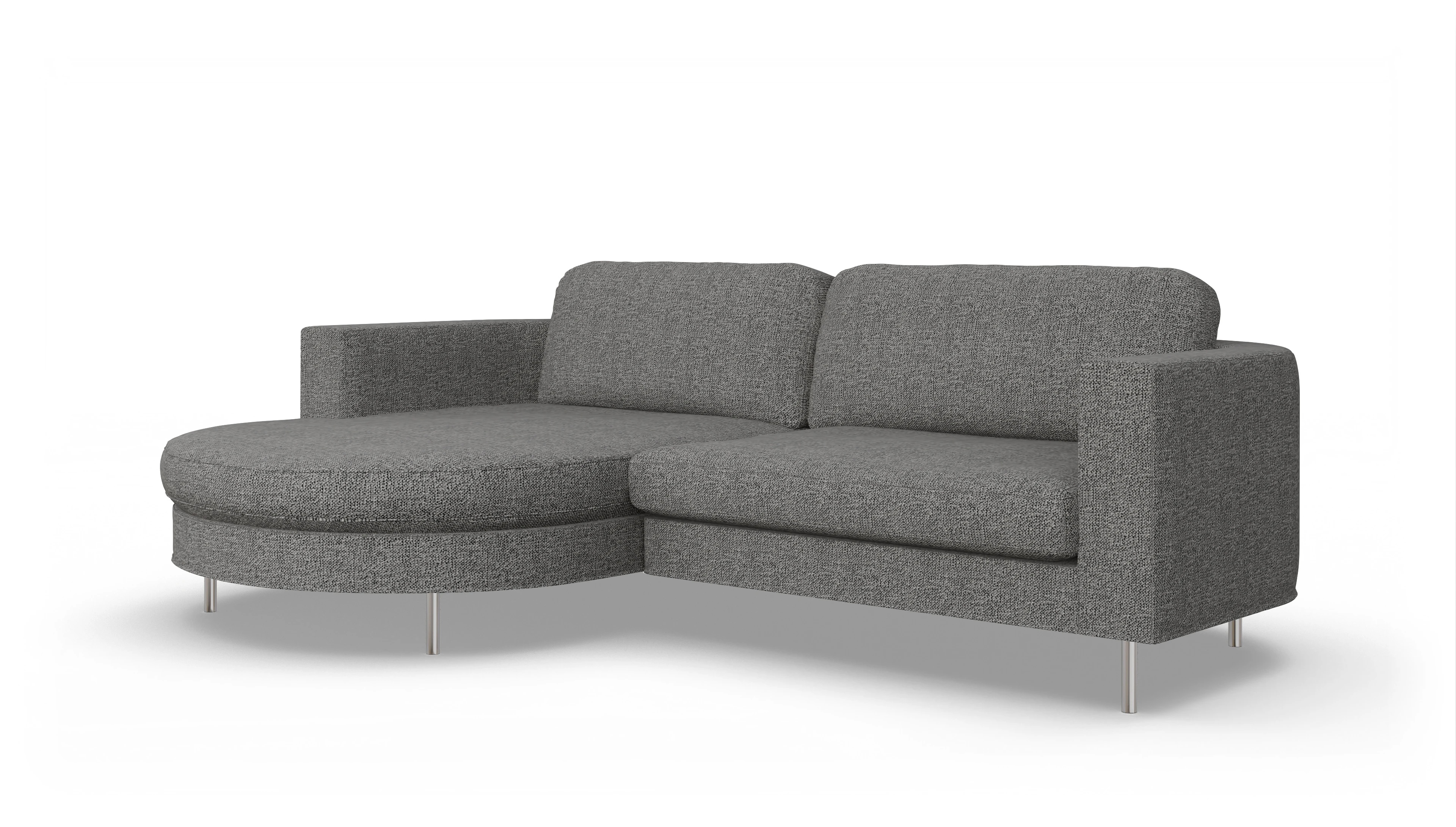 Ansicht des Produktes Girando Sofa mit Rec links in Stoff grau