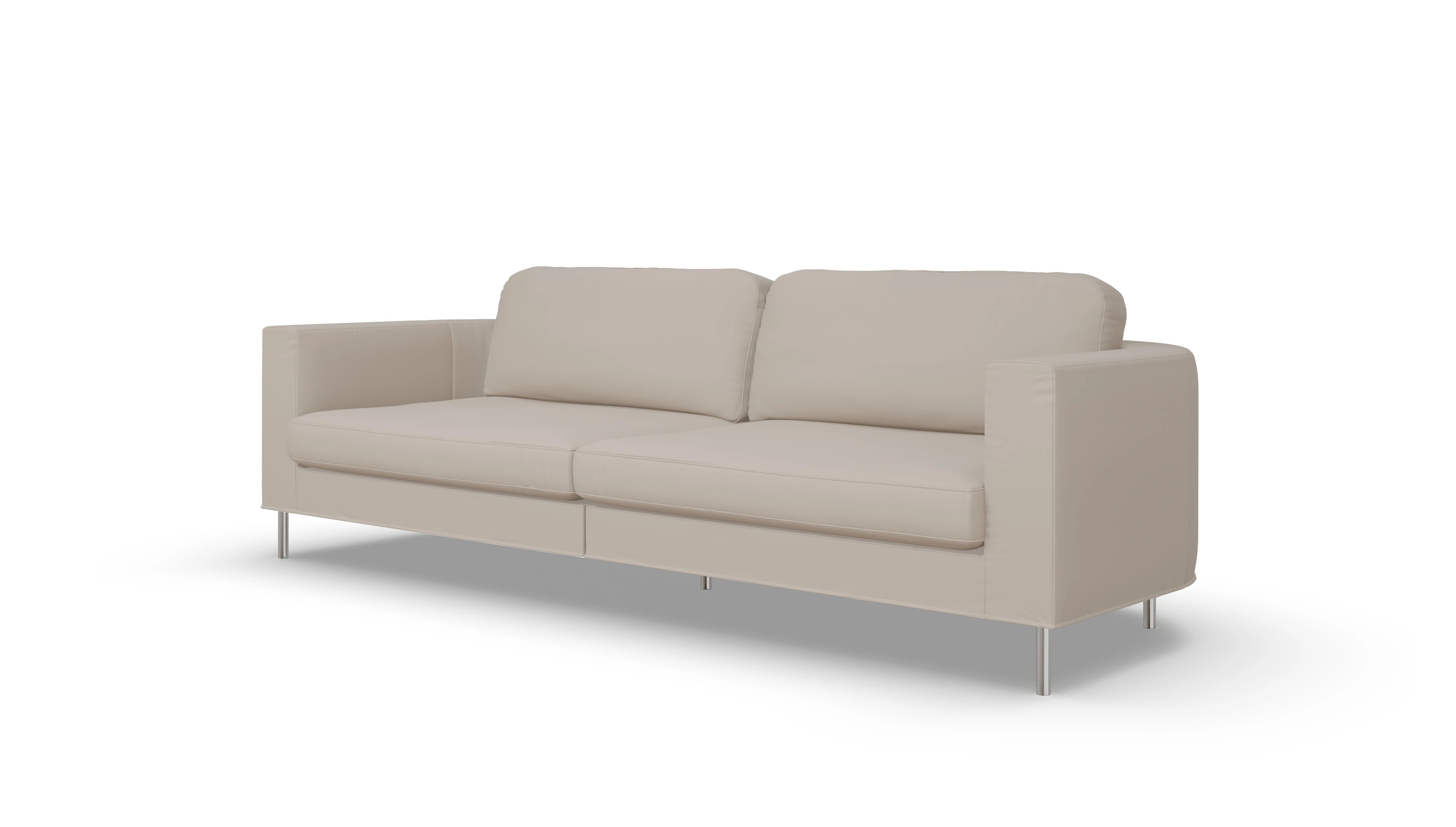 Designer-Ledersofa Girando Ansicht des Produktes Girando 3,5-Sitzer in Leder weiß