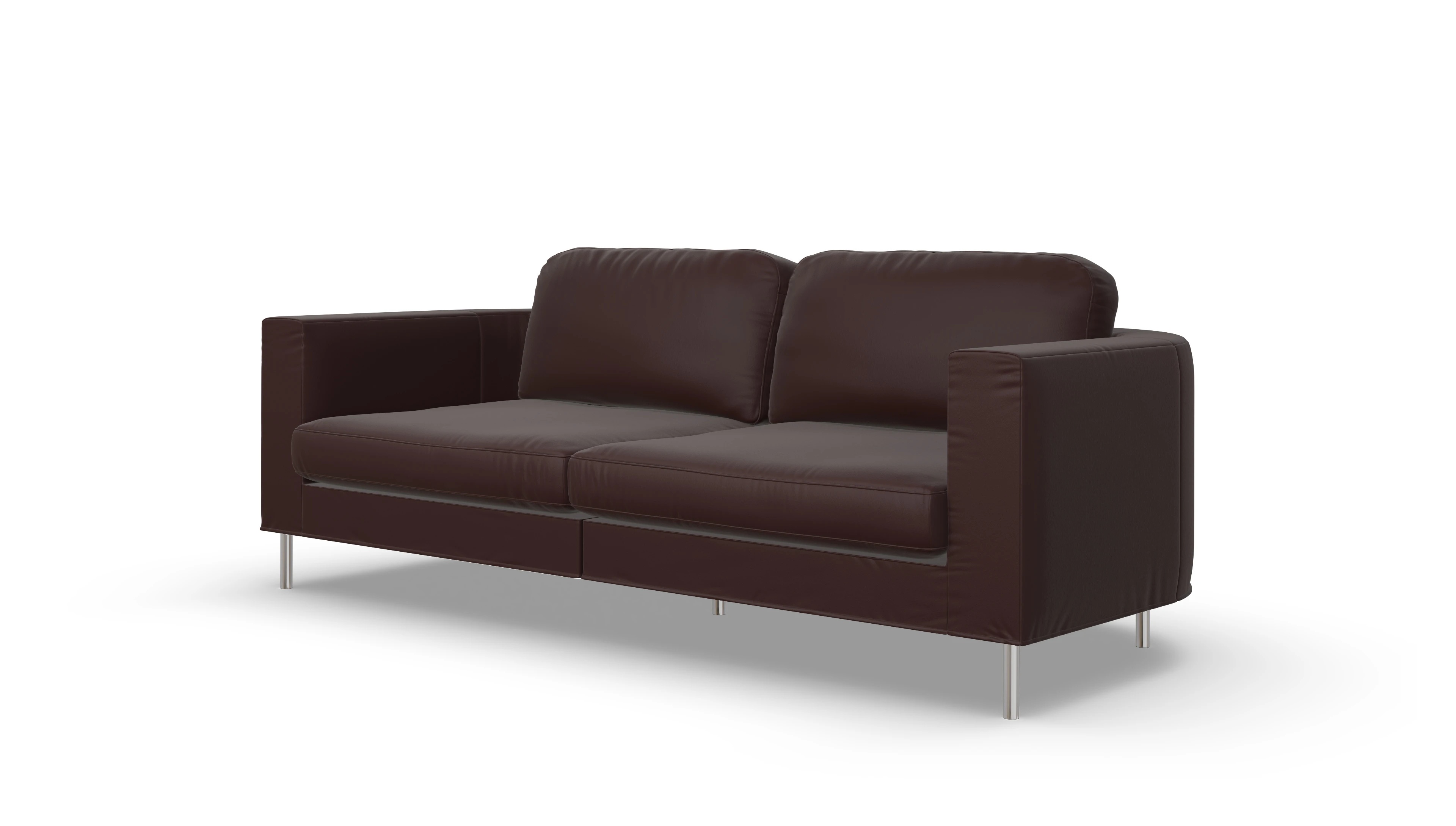 Designer-Ledersofa Girando Ansicht des Produktes Girando 3-Sitzer in Leder rot