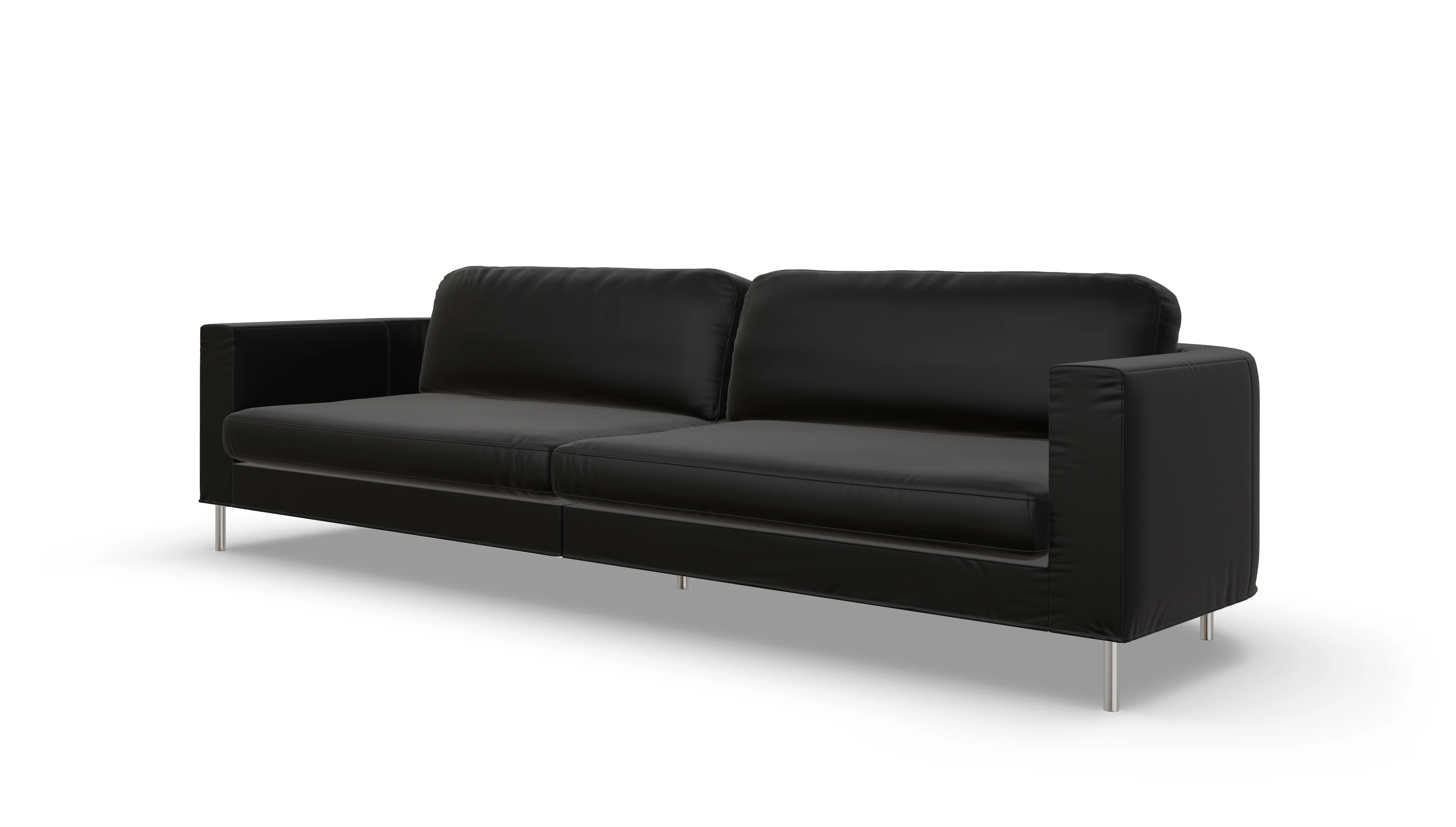 Designer-Ledersofa Girando Ansicht des Produktes Girando 4-Sitzer in Leder schwarz
