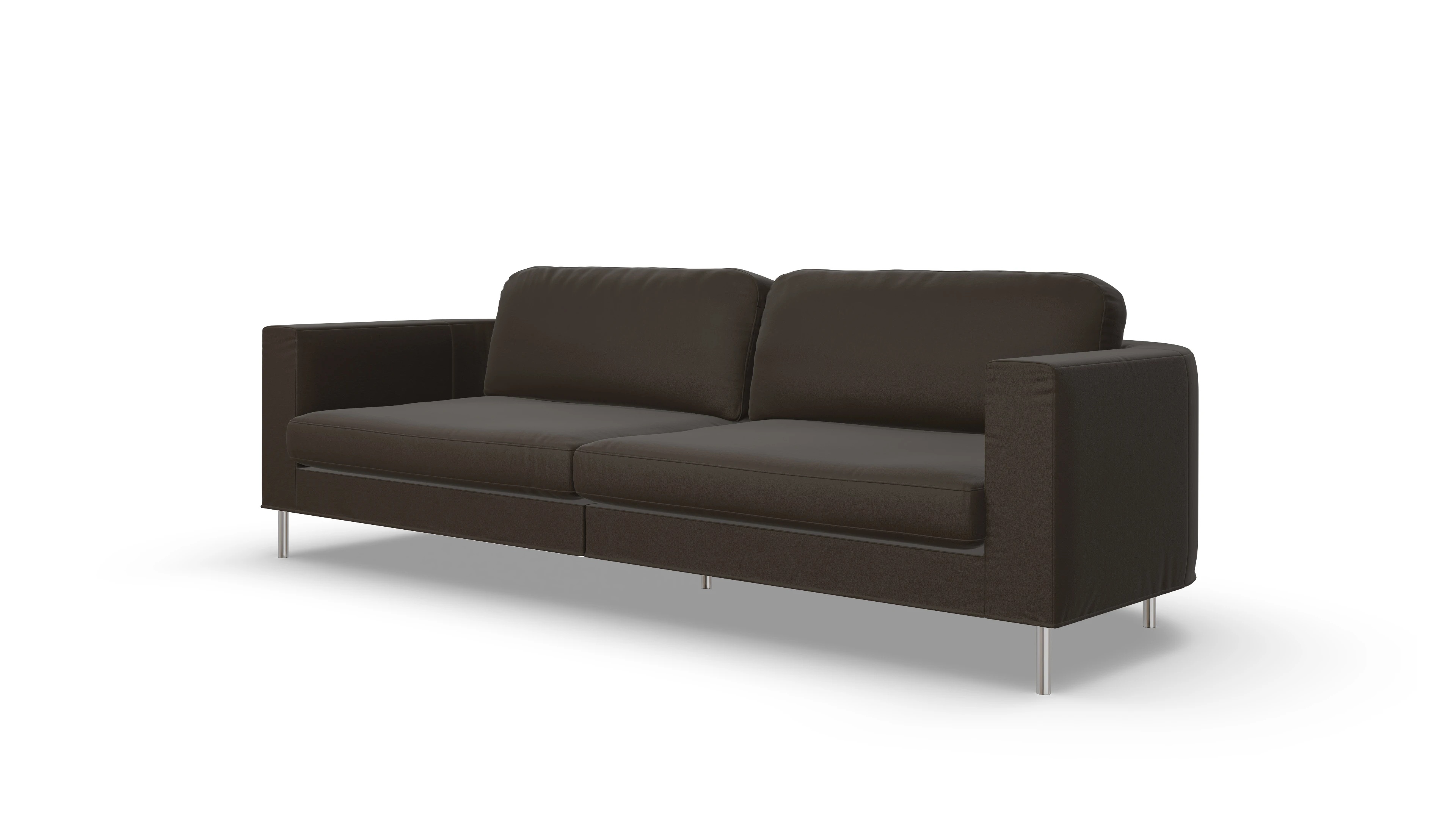 Designer-Ledersofa Girando Ansicht des Produktes Girando 3,5-Sitzer in Leder braun