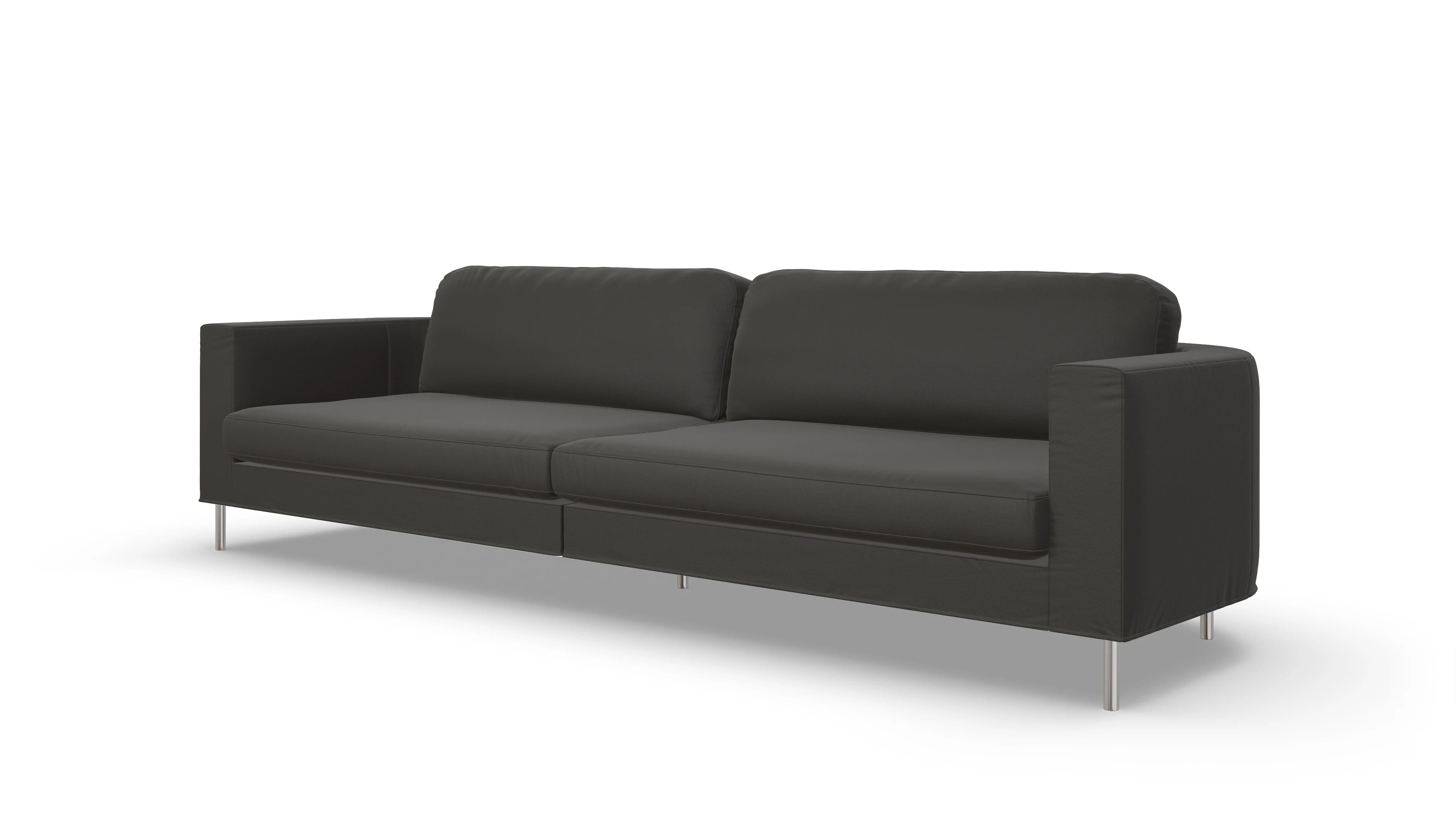Designer-Ledersofa Girando Ansicht des Produktes Girando 4-Sitzer in Leder grau