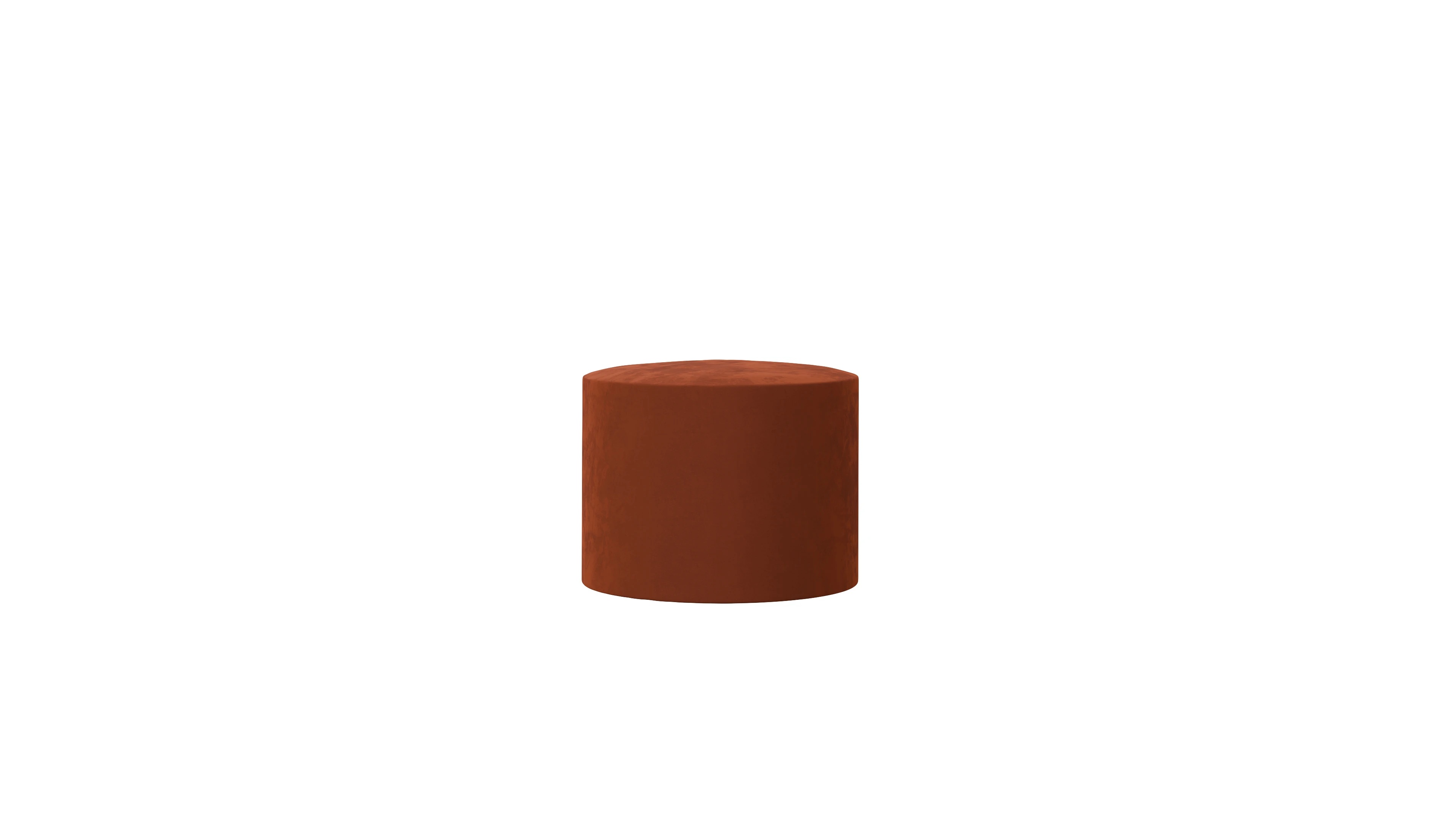 Ansicht des Produktes Girando Hocker in Samt orange