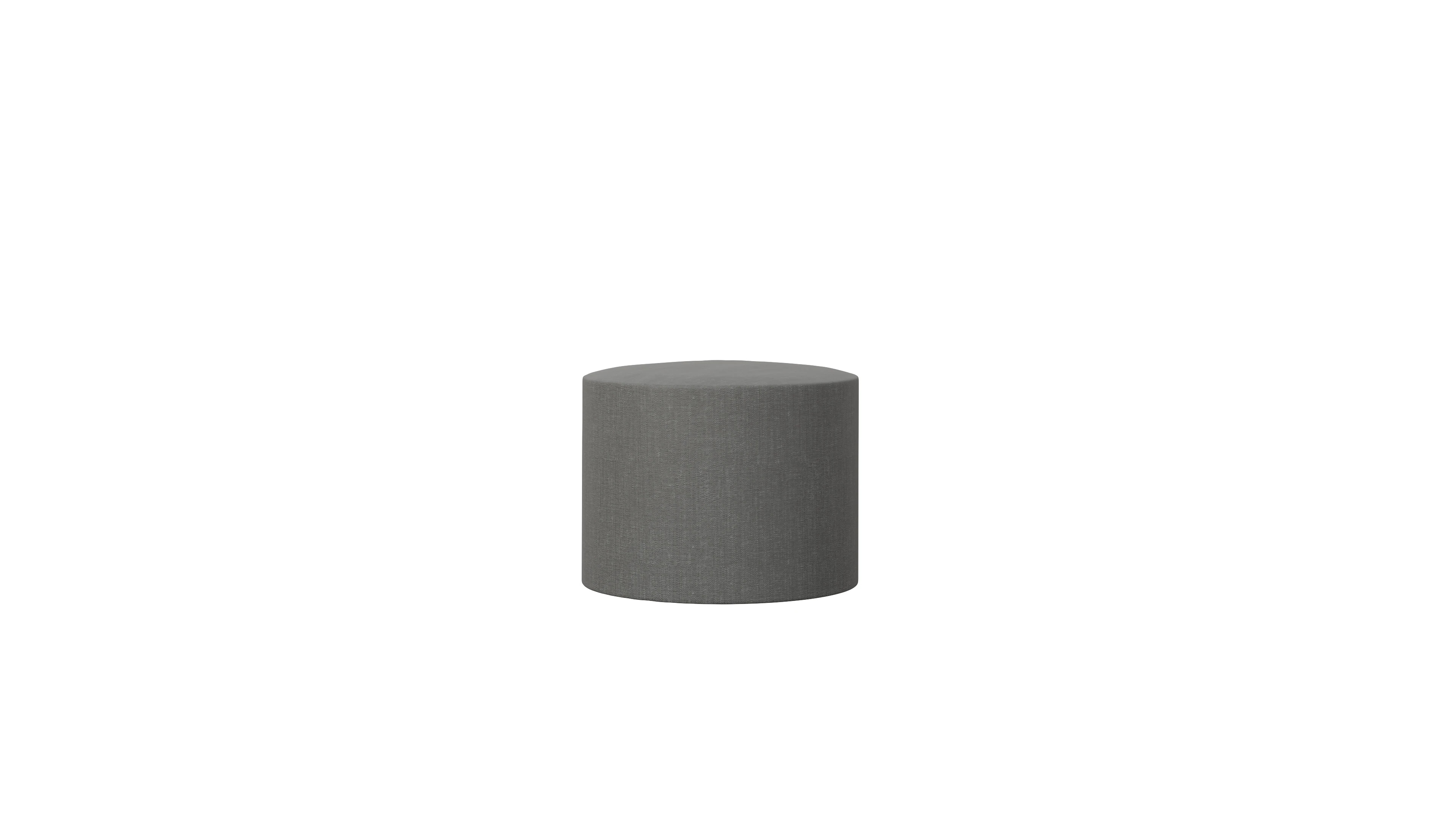 Designer-Stoffhocker Girando Ansicht des Produktes Girando Hocker in Stoff grau