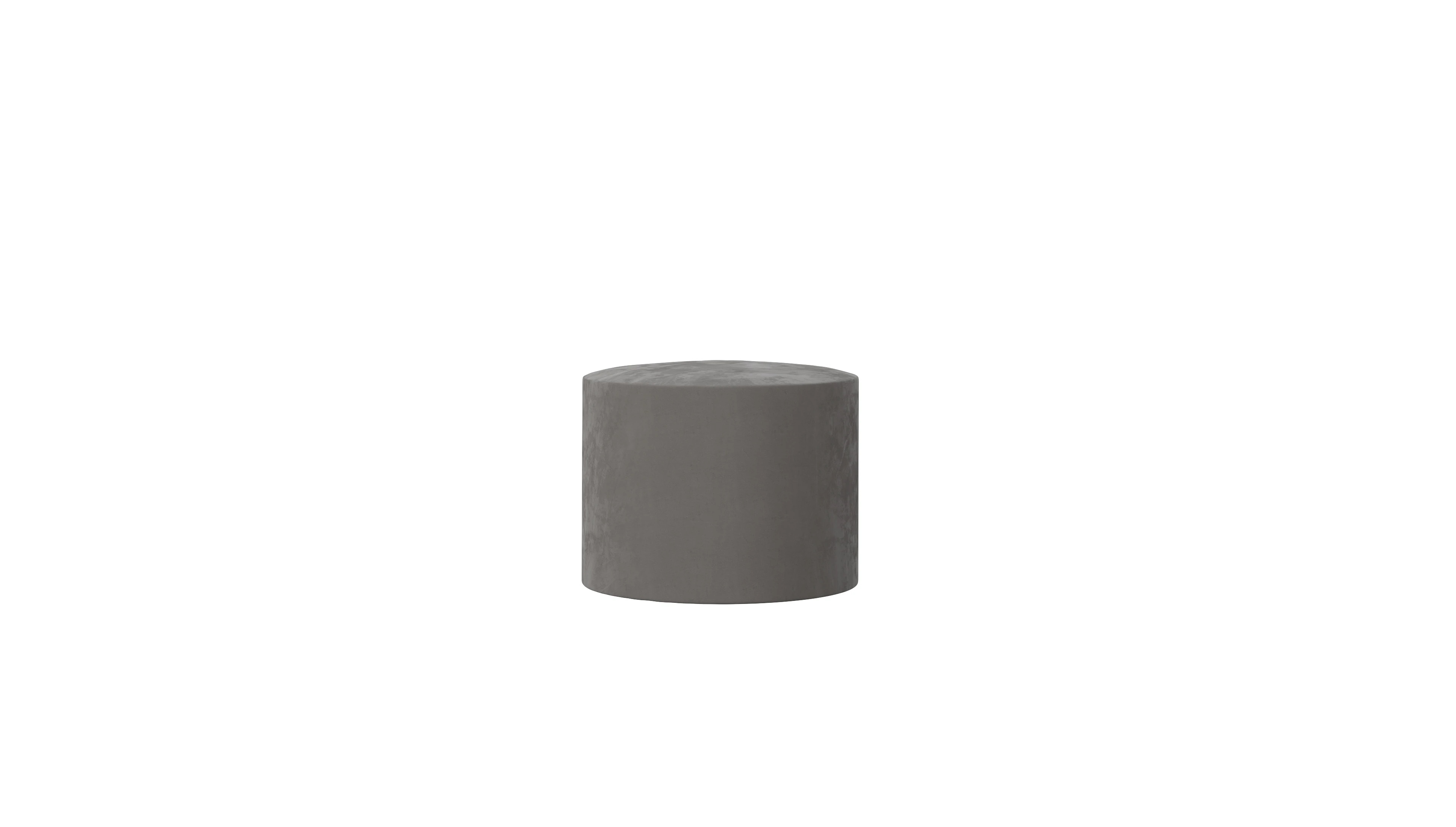 Designer-Stoffhocker Girando Ansicht des Produktes Girando Hocker in Samt grau
