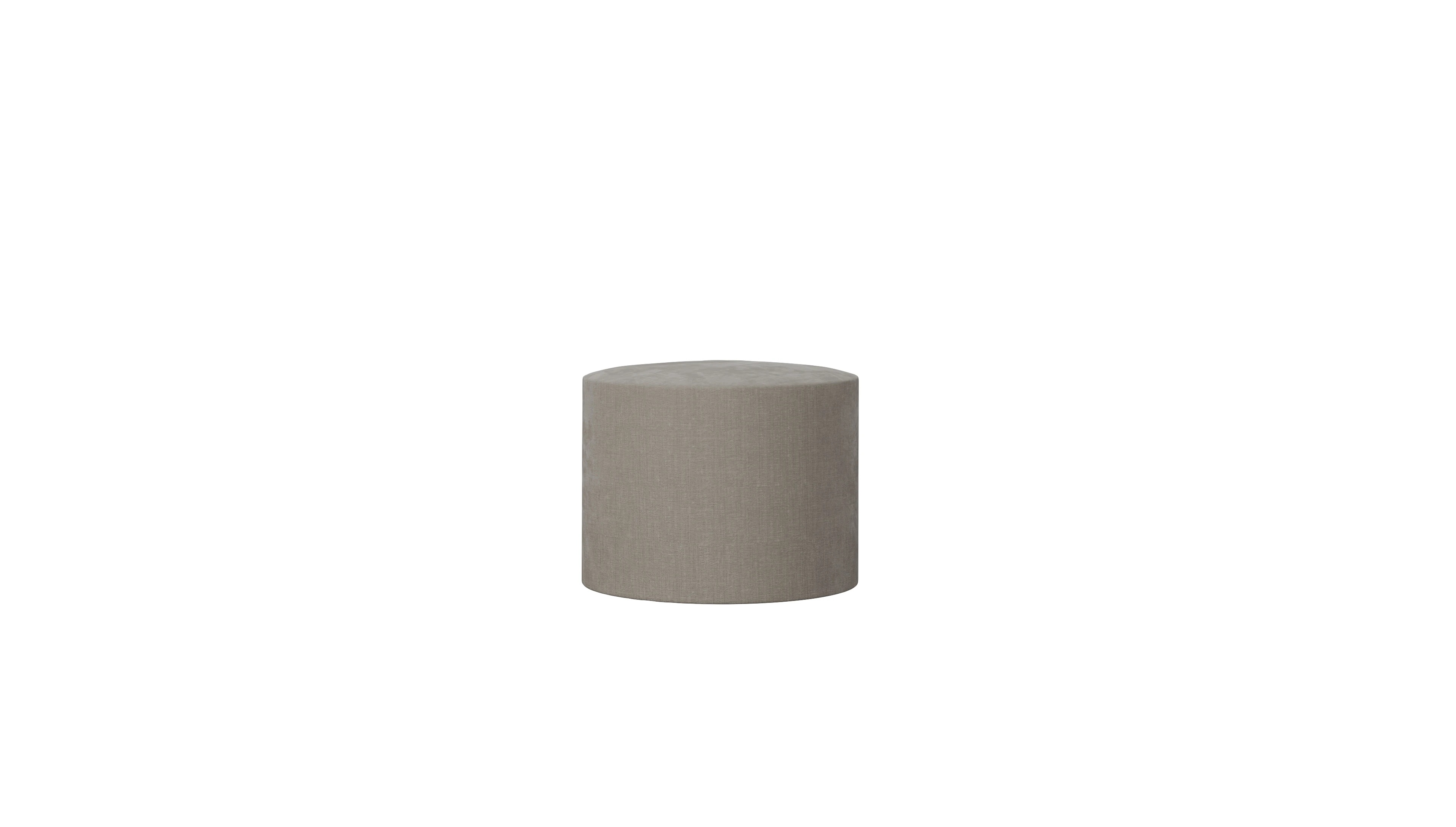 Designer-Stoffhocker Girando Ansicht des Produktes Girando Hocker in Stoff grau