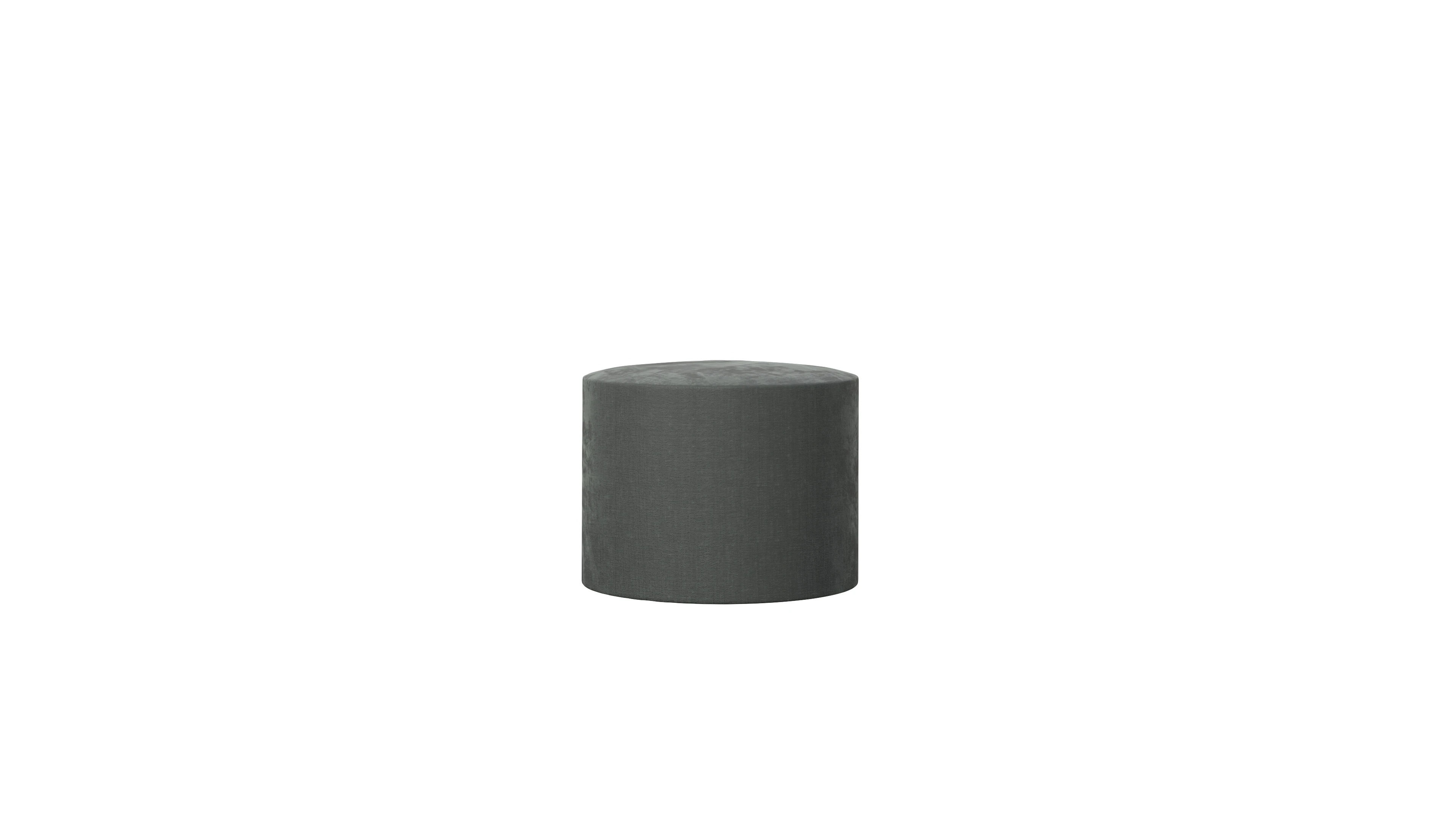 Designer-Stoffhocker Girando Ansicht des Produktes Girando Hocker in Stoff grau