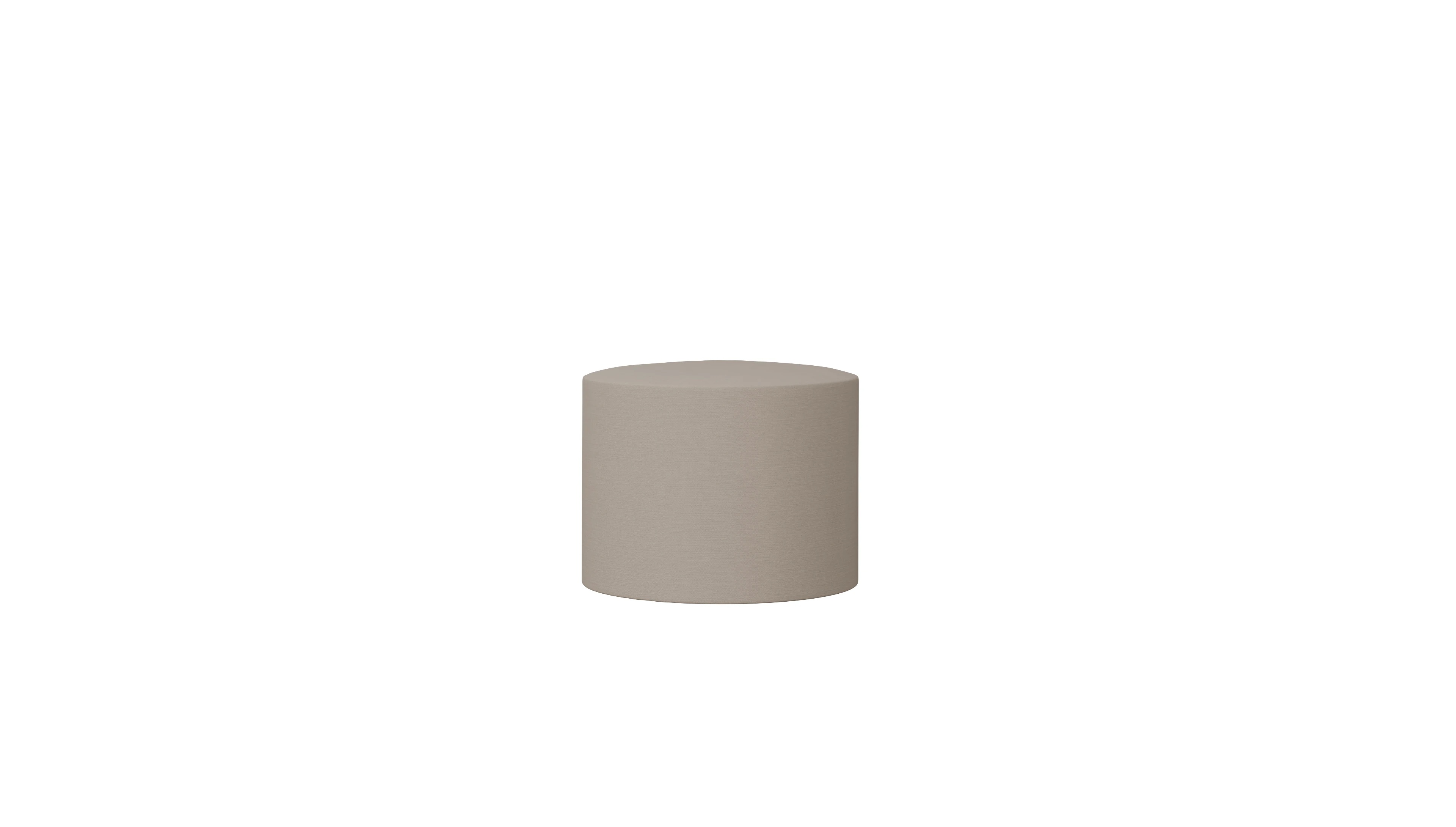 Designer-Stoffhocker Girando Ansicht des Produktes Girando Hocker in Stoff beige