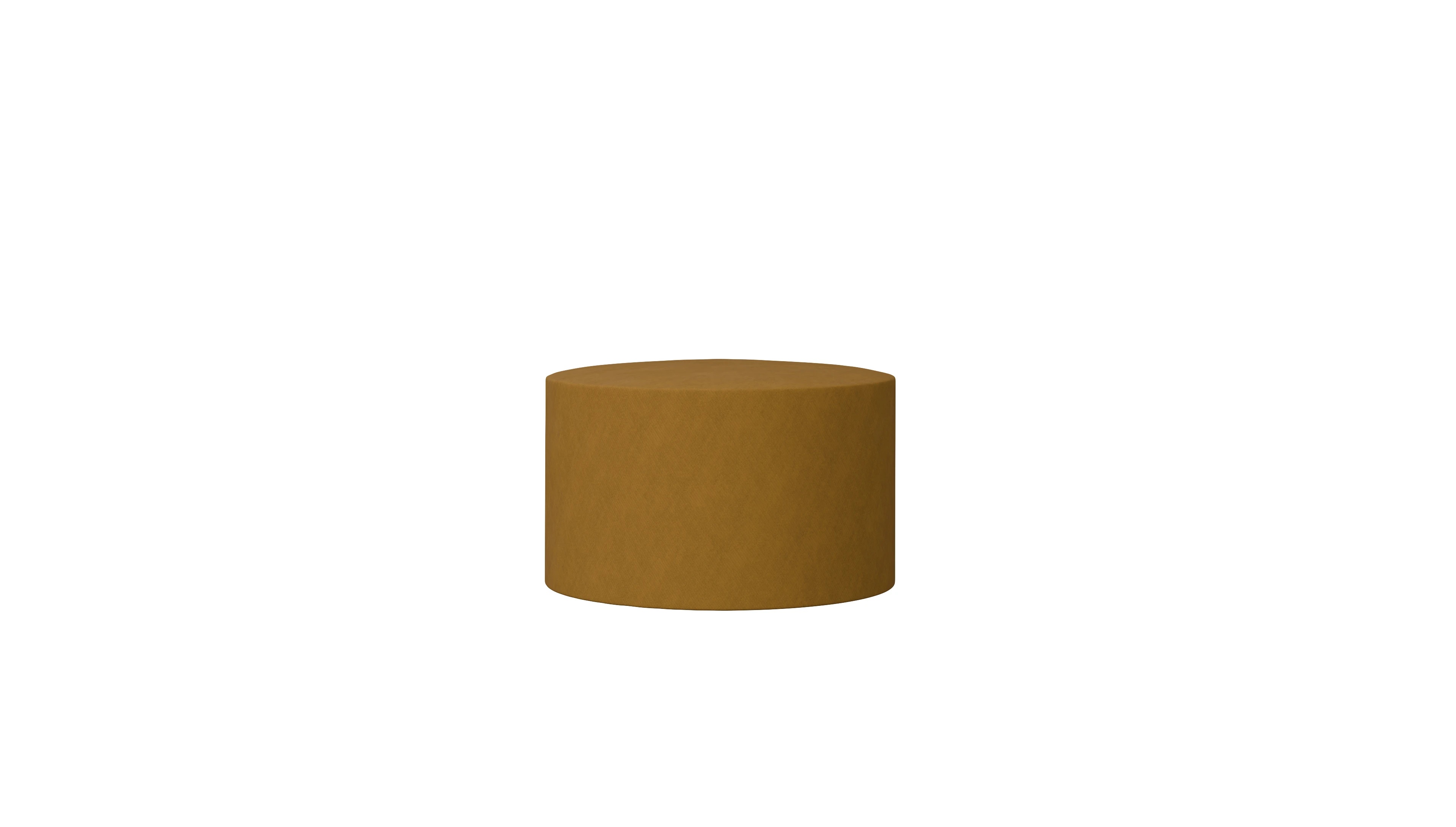 Designer-Stoffhocker Girando Ansicht des Produktes Girando Hocker in Stoff gelb