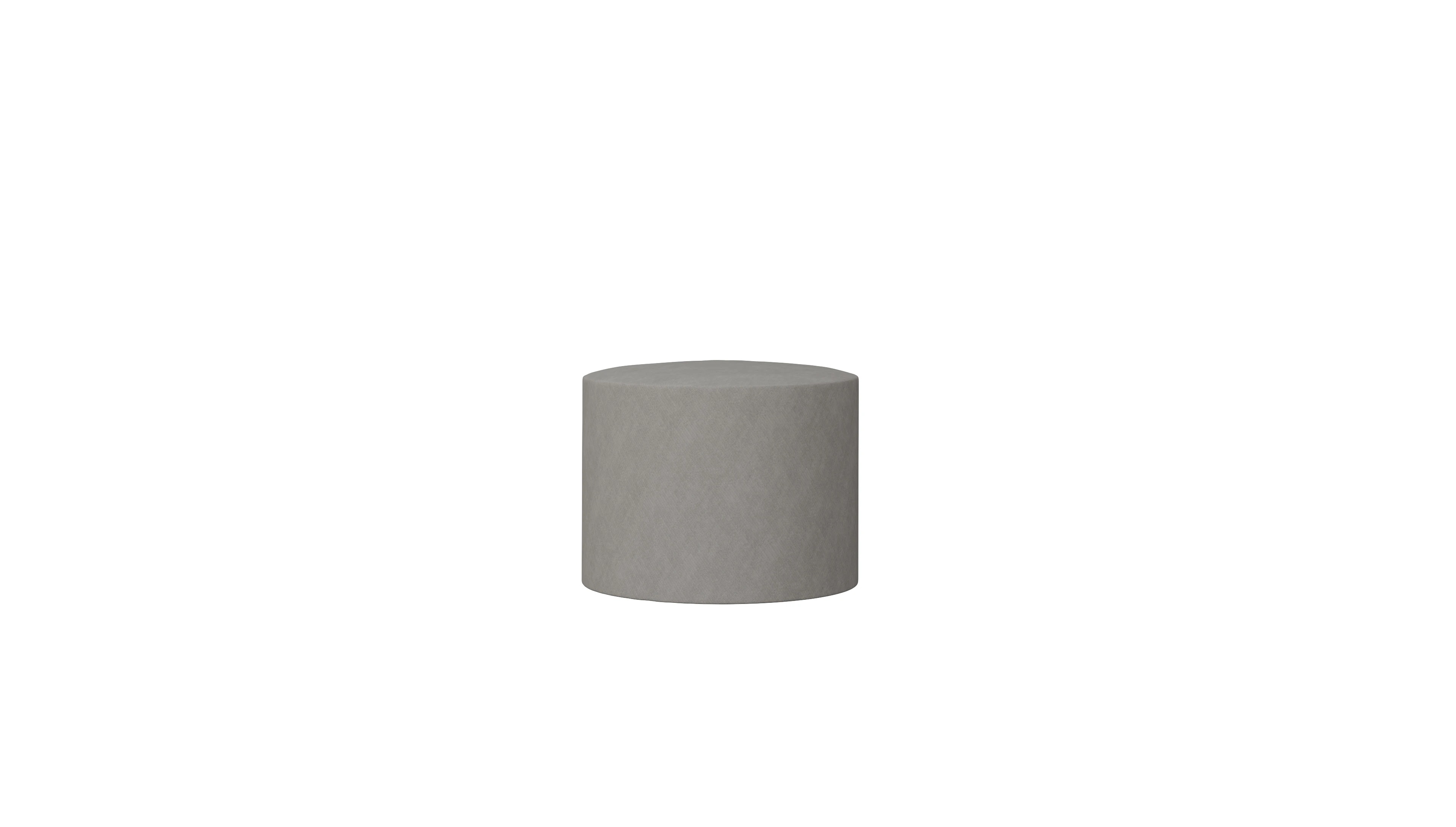 Designer-Stoffhocker Girando Ansicht des Produktes Girando Hocker in Stoff grau