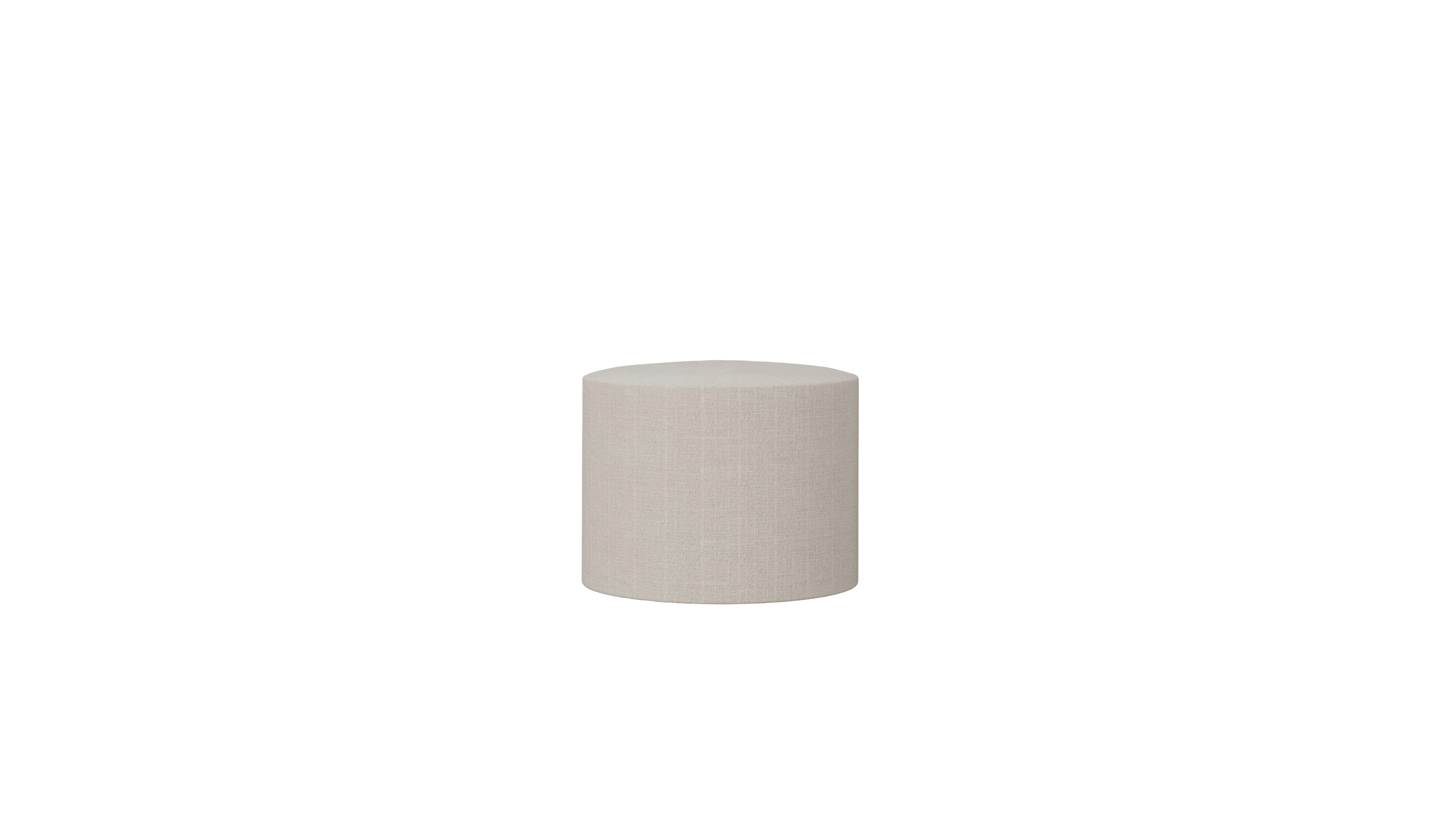 Designer-Stoffhocker Girando Ansicht des Produktes Girando Hocker in Stoff beige