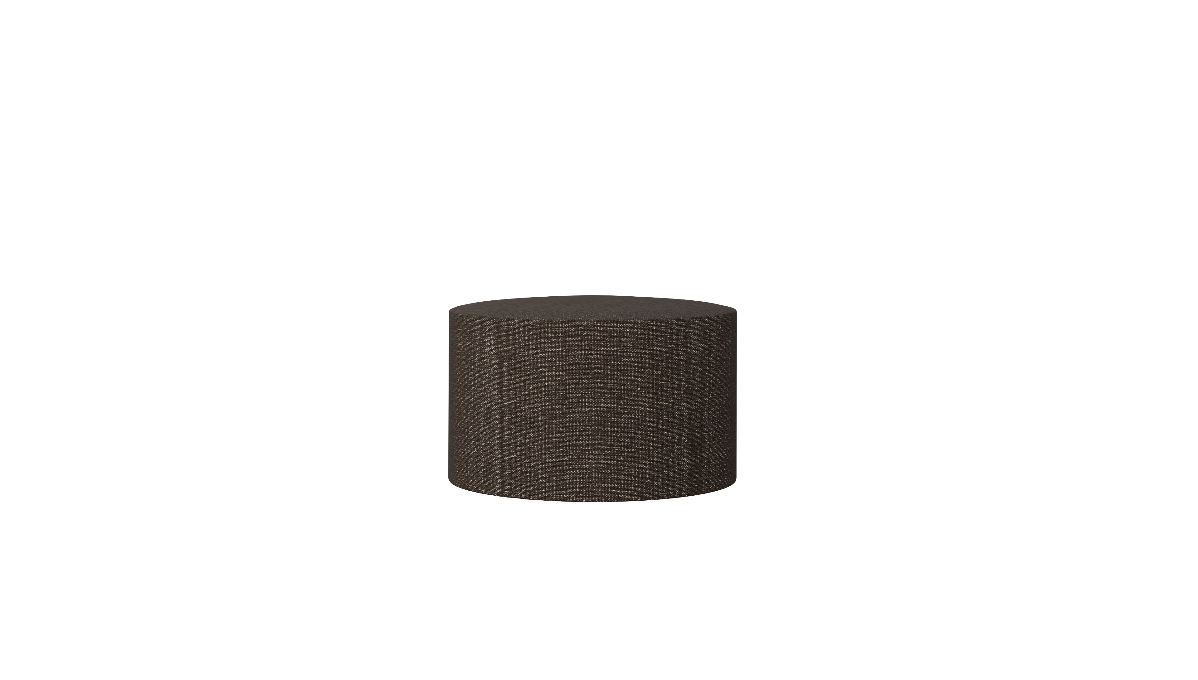 Designer-Stoffhocker Girando Ansicht des Produktes Girando Hocker in Stoff braun