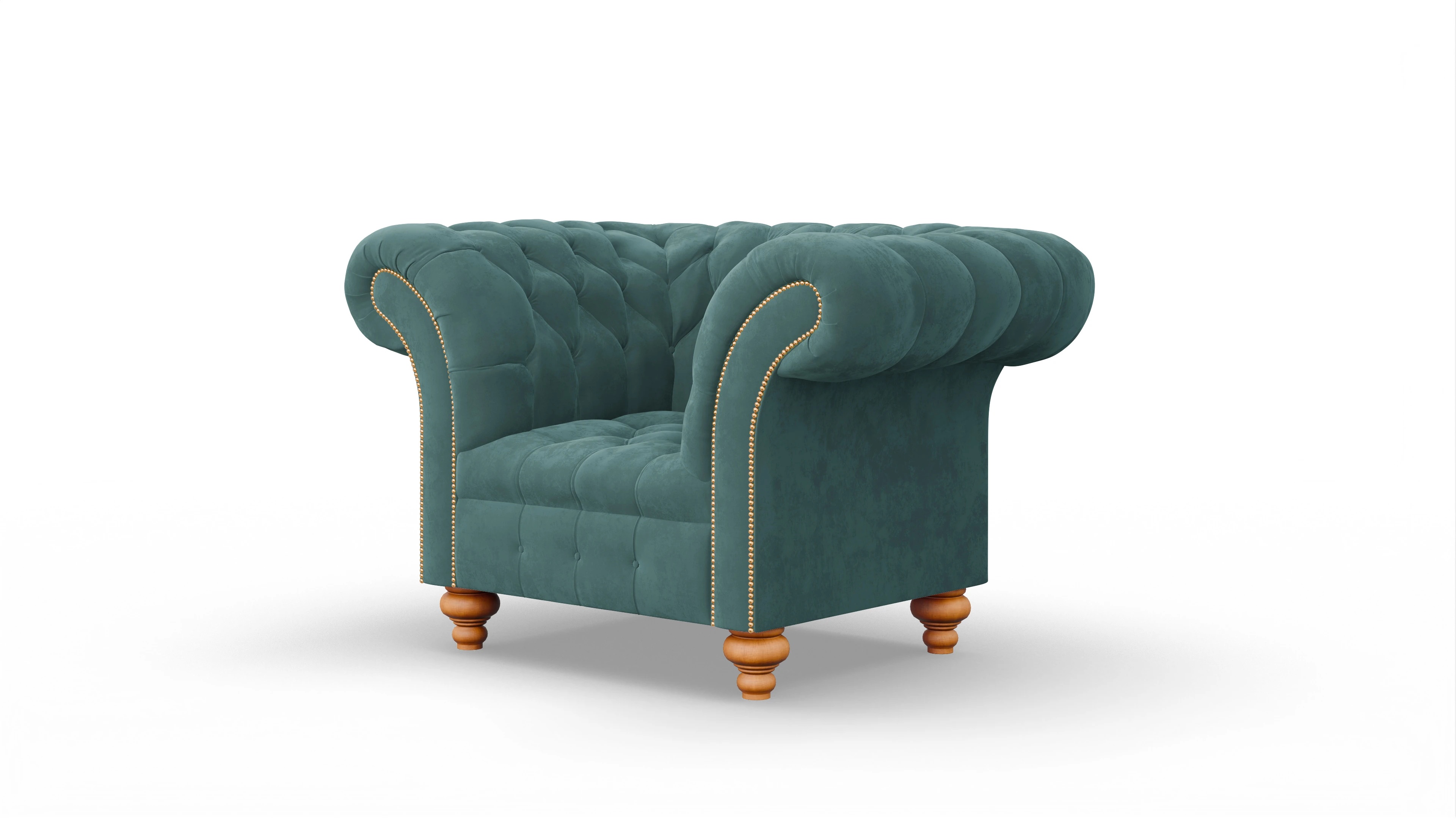 Ansicht des Produktes Mayfair Sessel in Samt blau