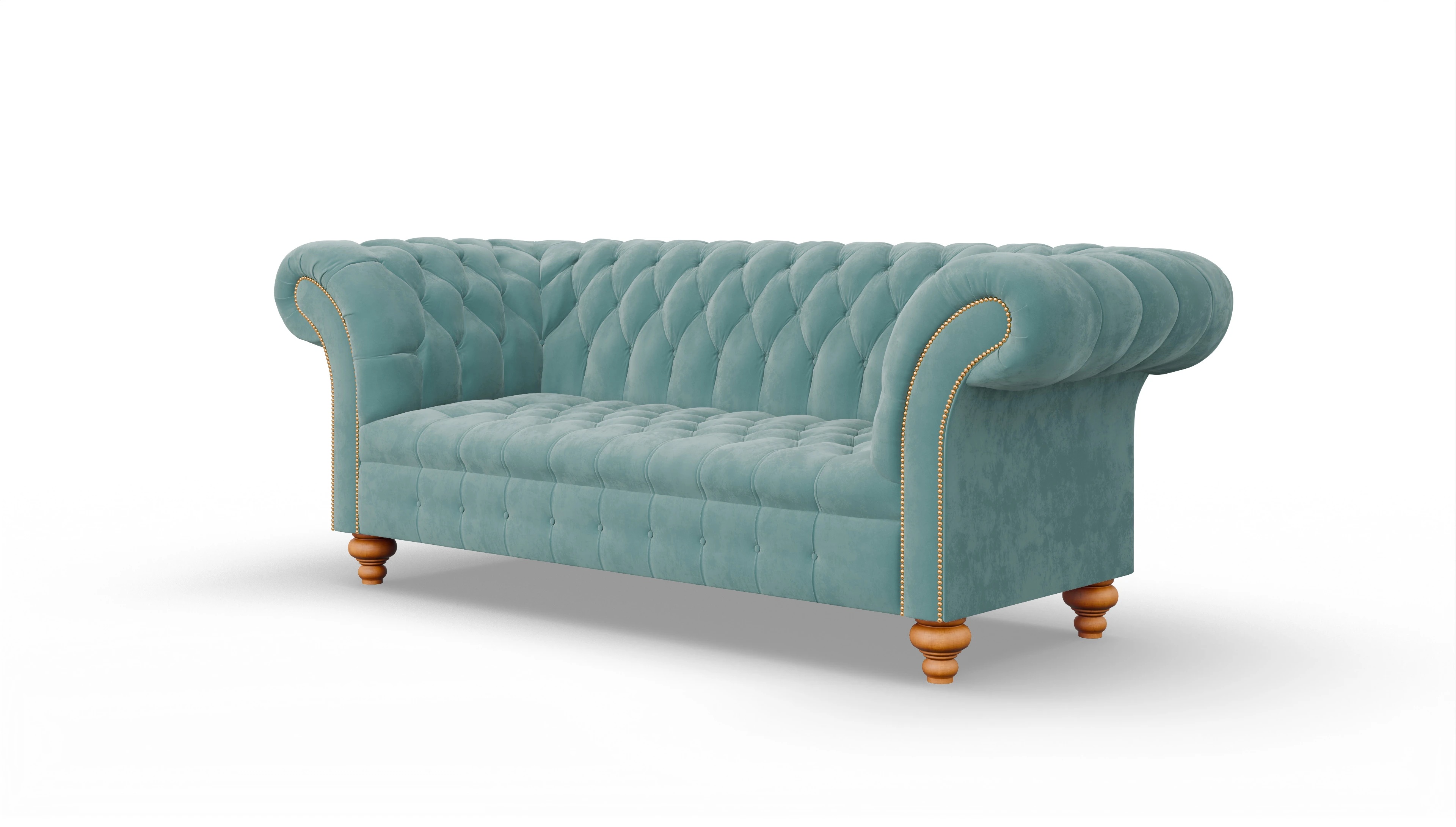Ansicht des Produktes Mayfair 3-Sitzer in Samt blau