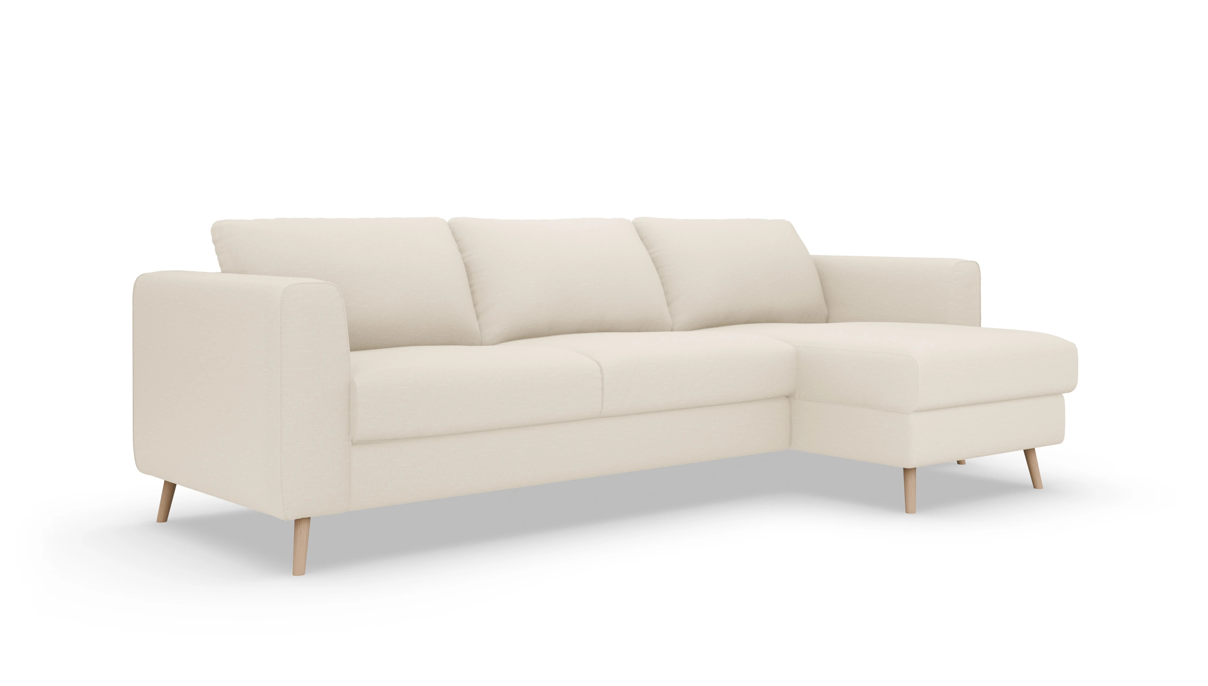 Schlafsofa Torpa Ansicht des Produktes Torpa Sofa mit Rec rechts in Stoff weiß