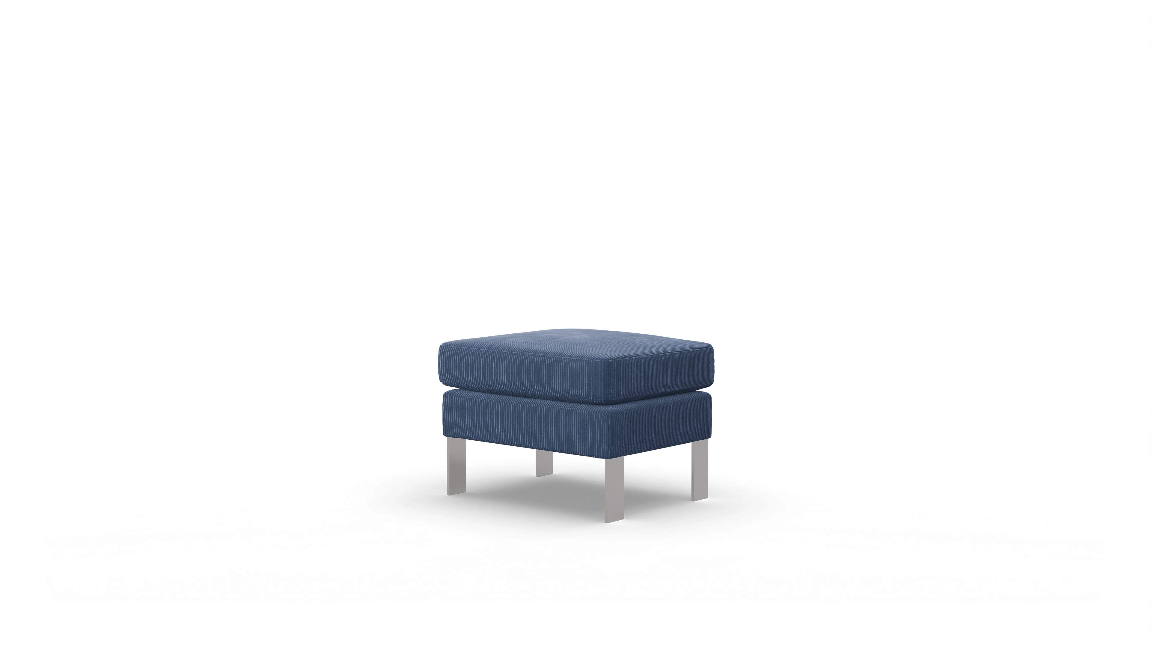 Ansicht des Produktes Catoira Hocker in Cord blau