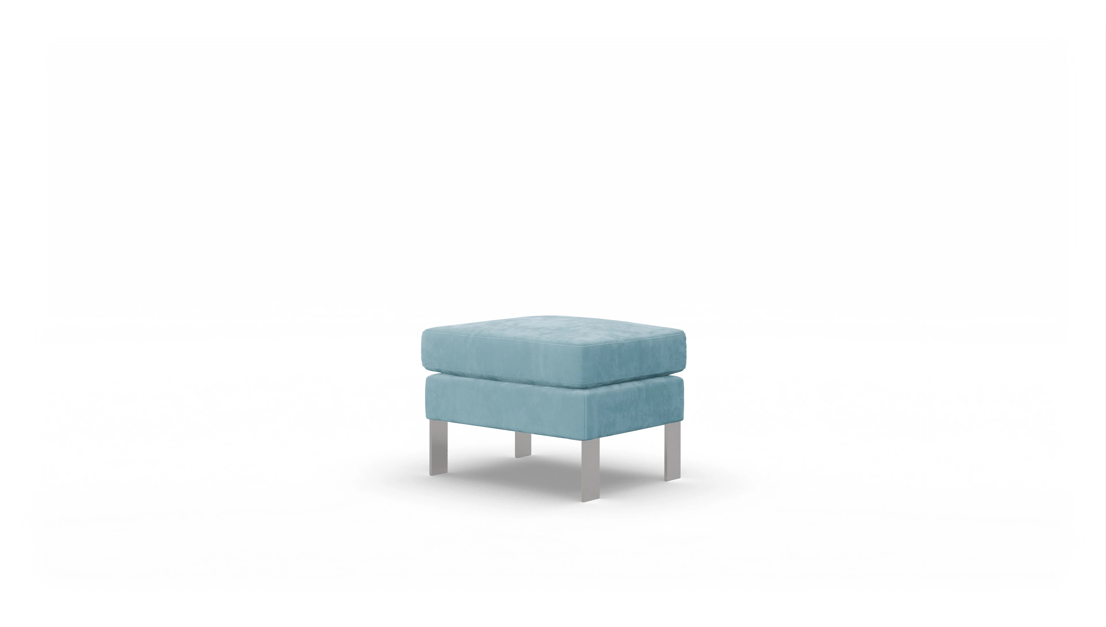 Ansicht des Produktes Catoira Hocker in Samt blau