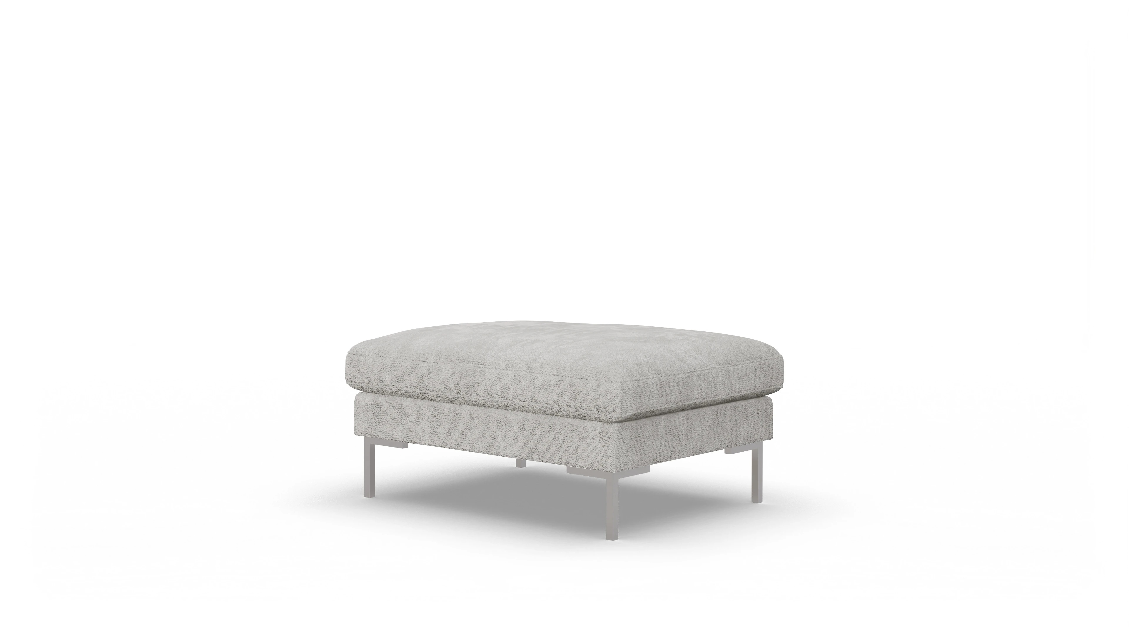 Designer-Hocker Larsen in Stoff Ansicht des Produktes Larsen Hocker in Stoff weiß