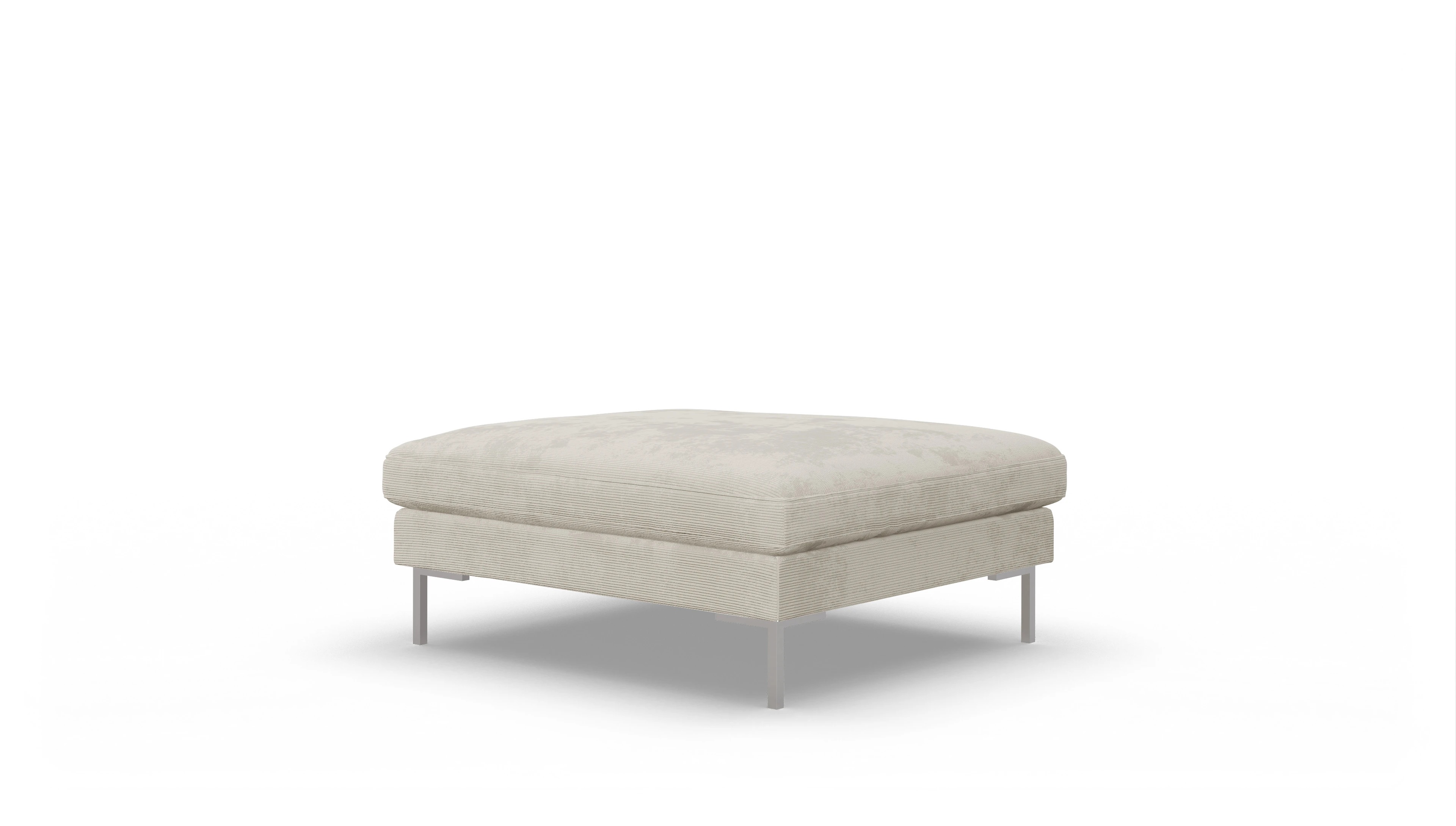 Ansicht des Produktes Larsen Hocker in Cord weiß