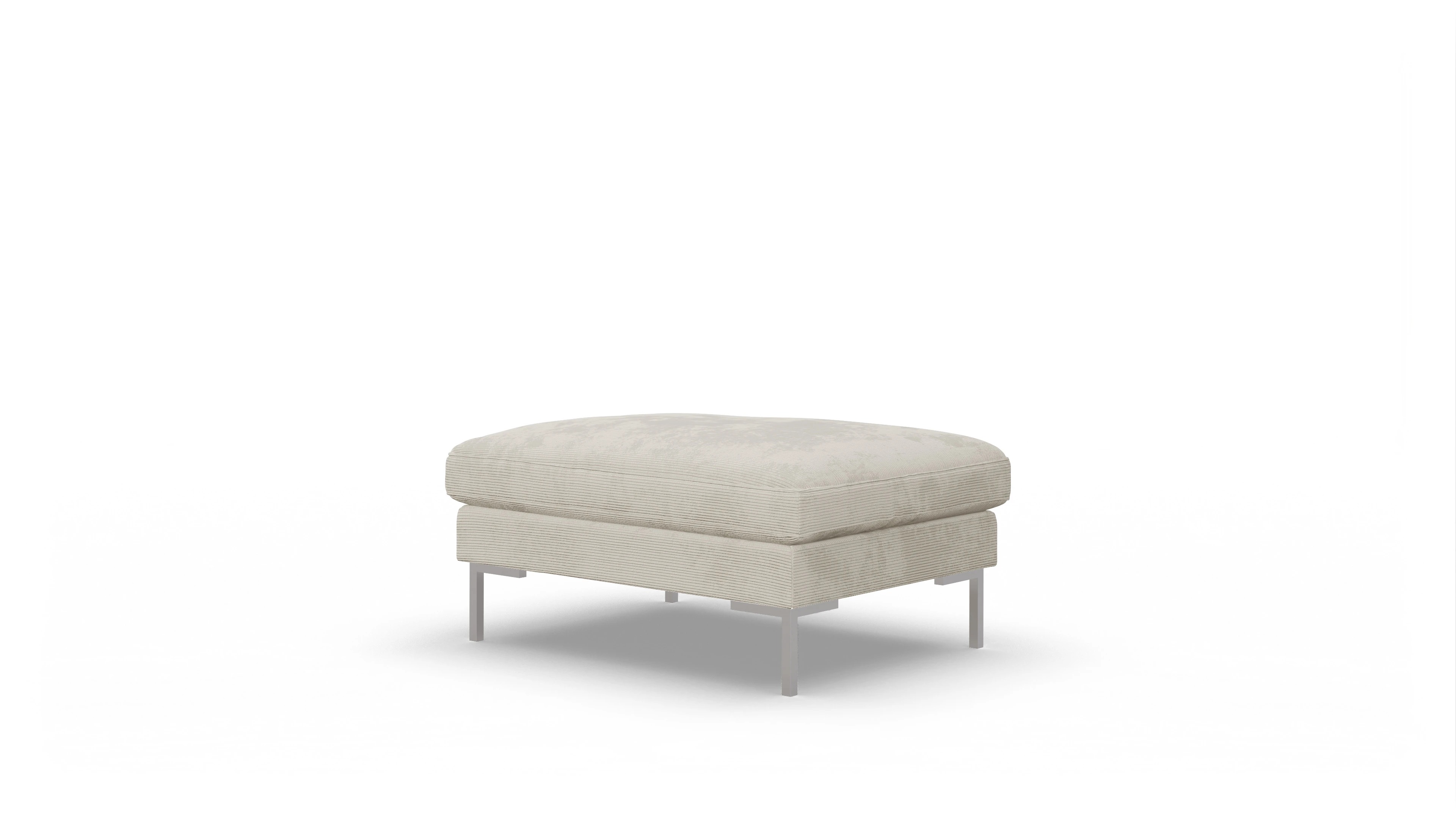 Ansicht des Produktes Larsen Hocker in Cord weiß