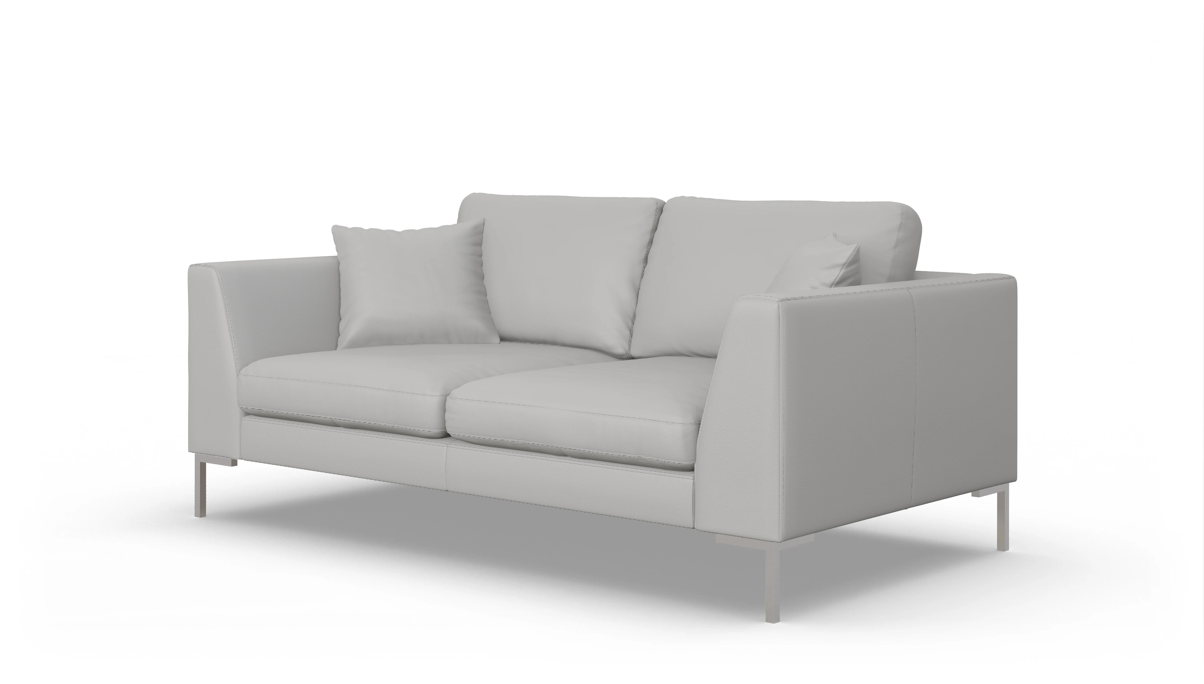 Ansicht des Produktes Larsen 2-Sitzer in Leder weiß