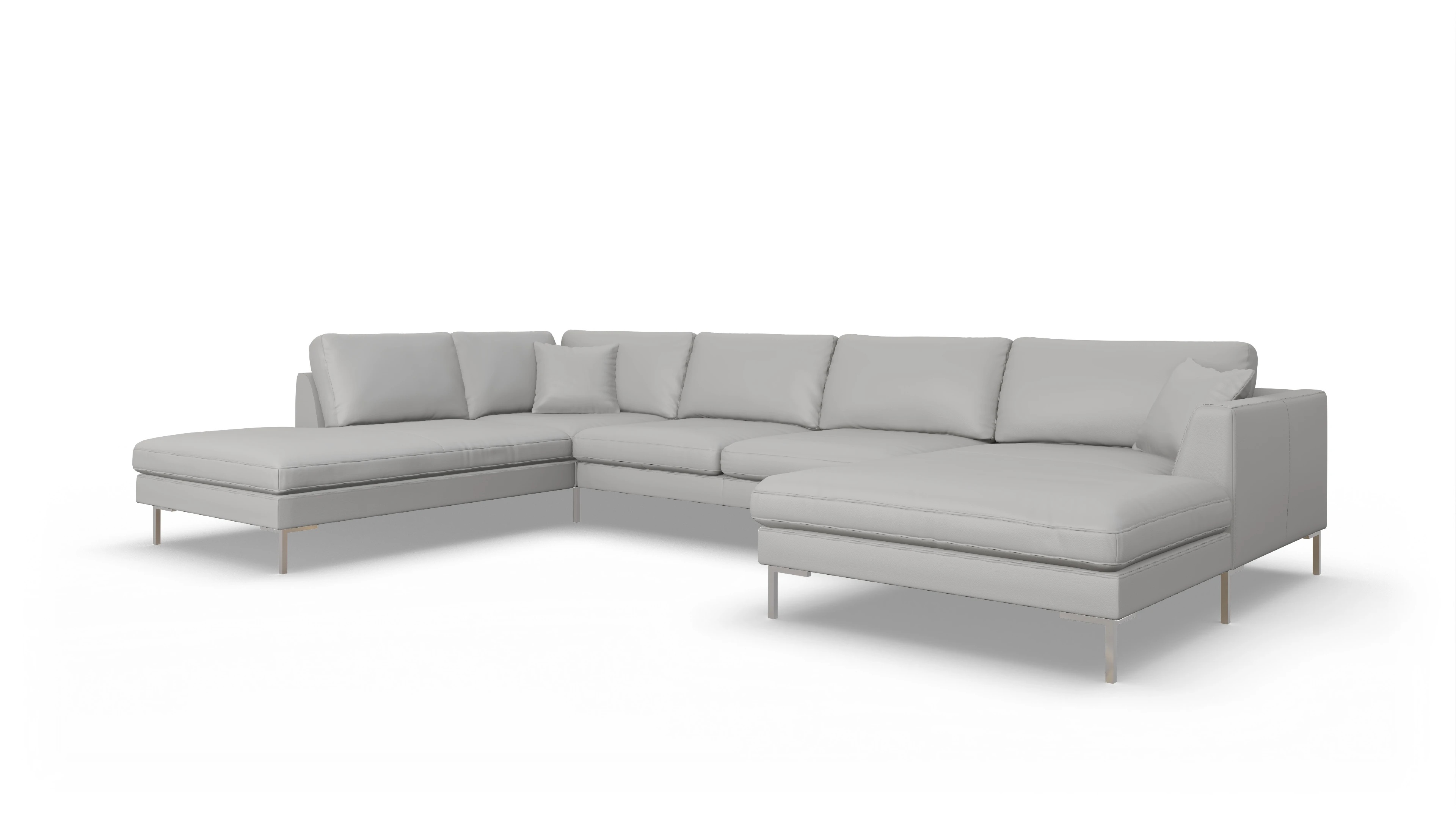 Ansicht des Produktes Larsen Ecksofa Links in Leder weiß