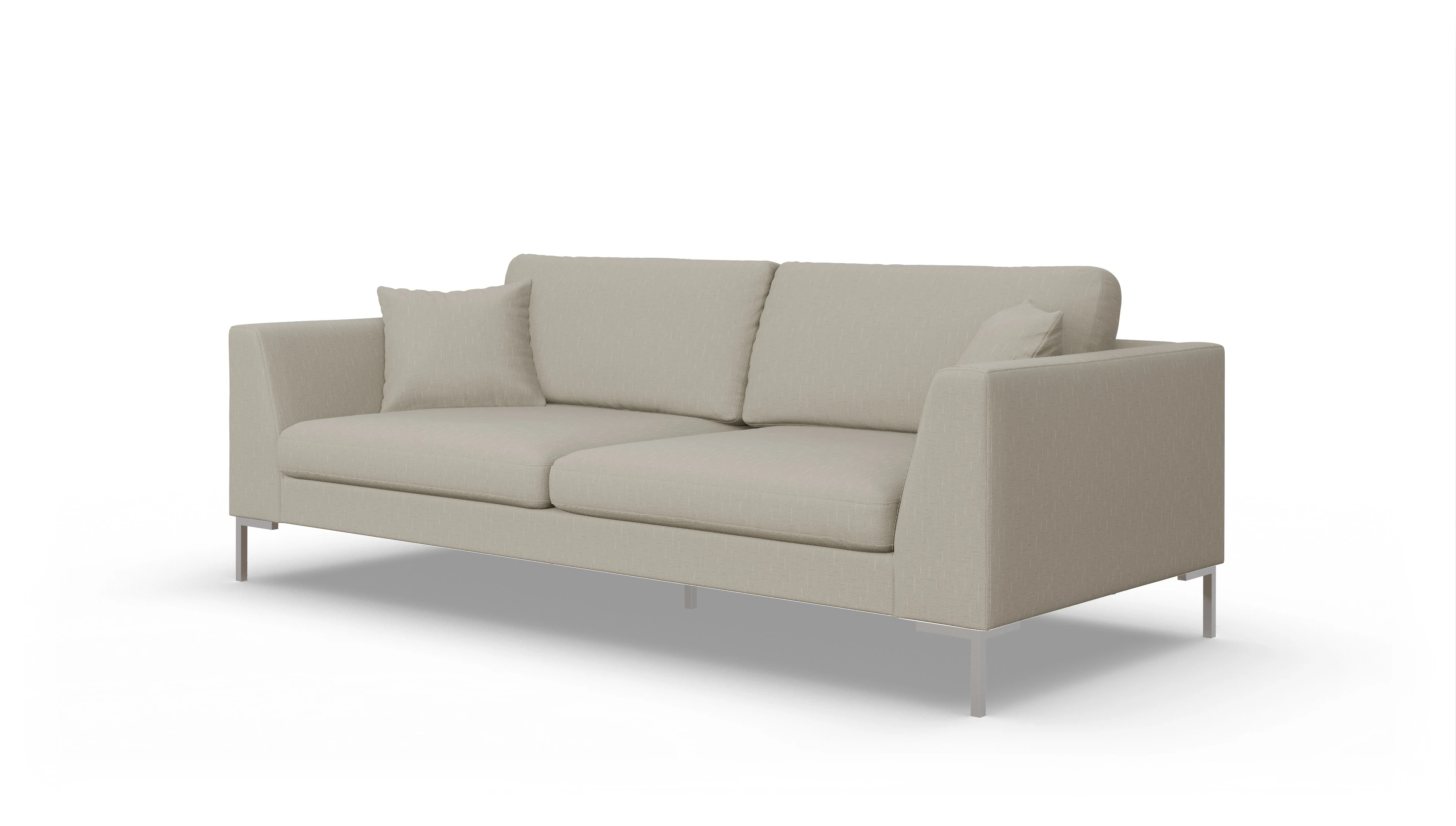 Ansicht des Produktes Larsen 3-Sitzer in Stoff weiß