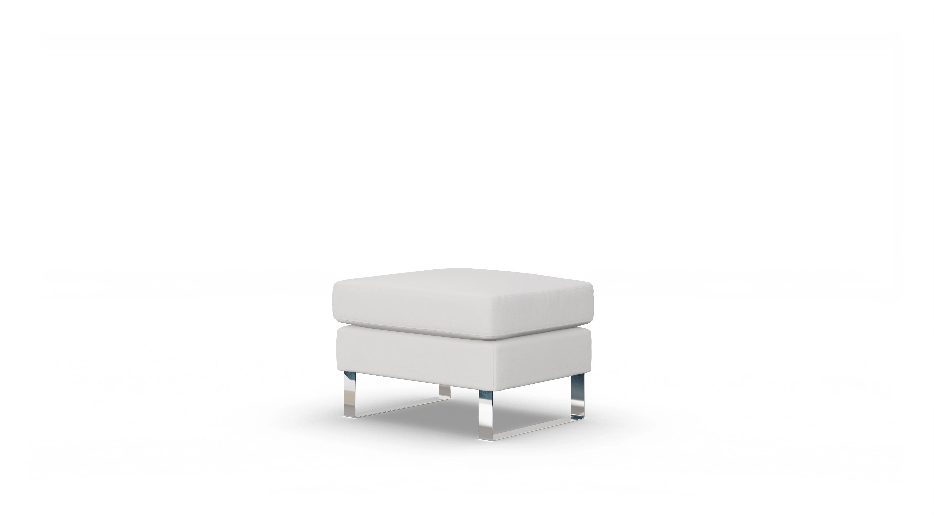 Ansicht des Produktes Cespon Hocker in Leder weiß