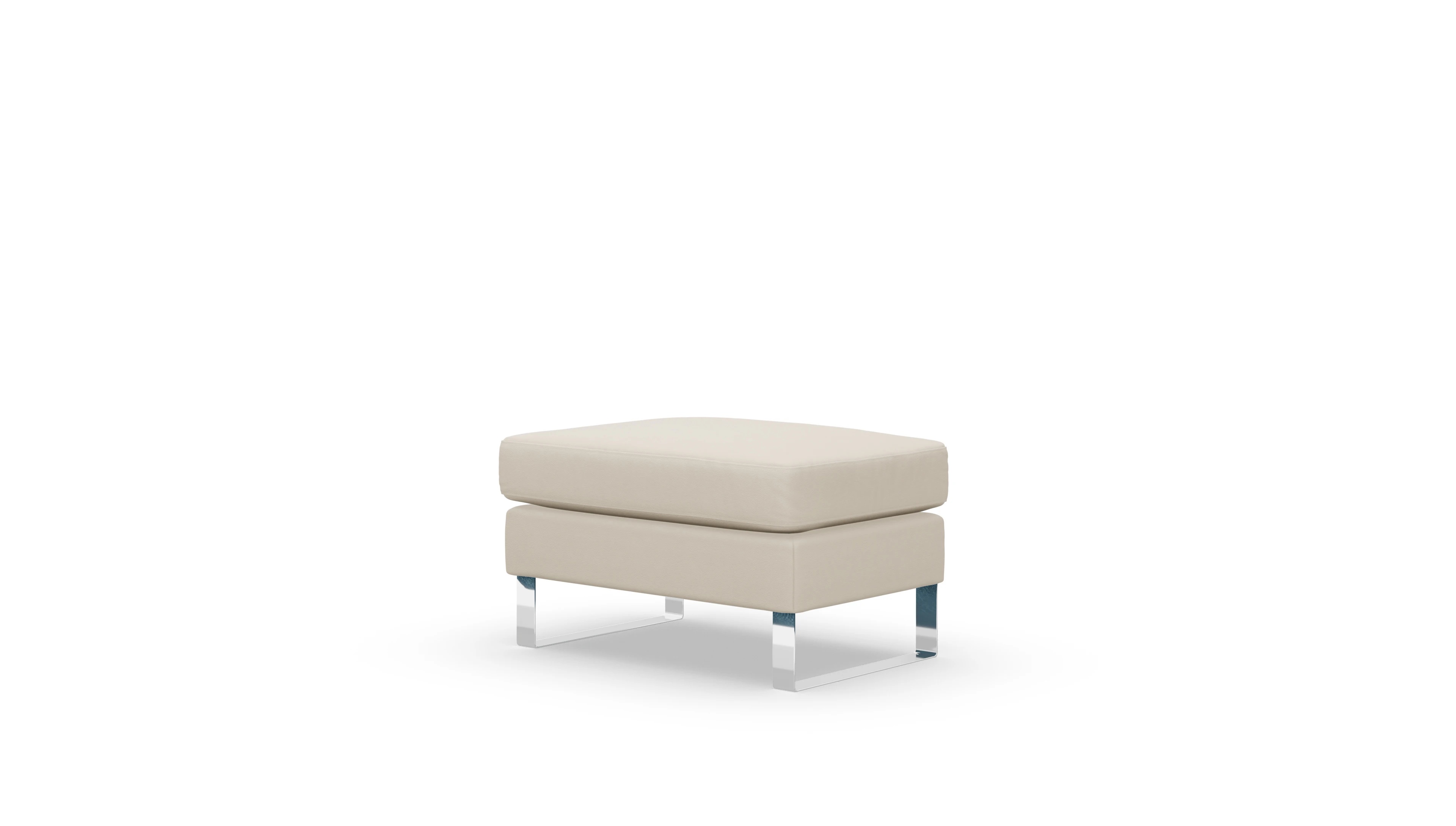 Ansicht des Produktes Cespon Hocker in Leder beige