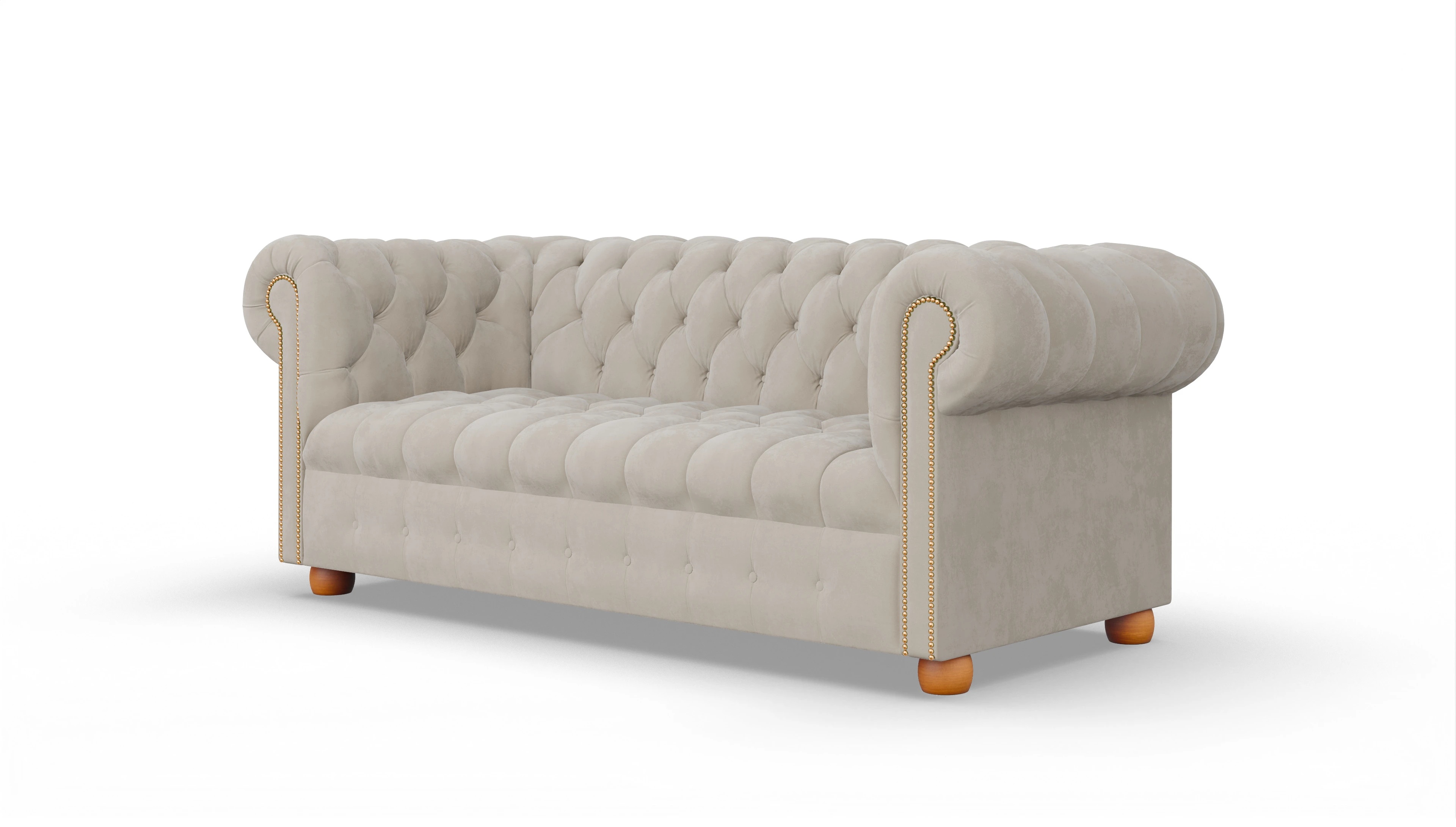 Chesterfield Samtsofa Bingley Ansicht des Produktes Bingley in Samt beige