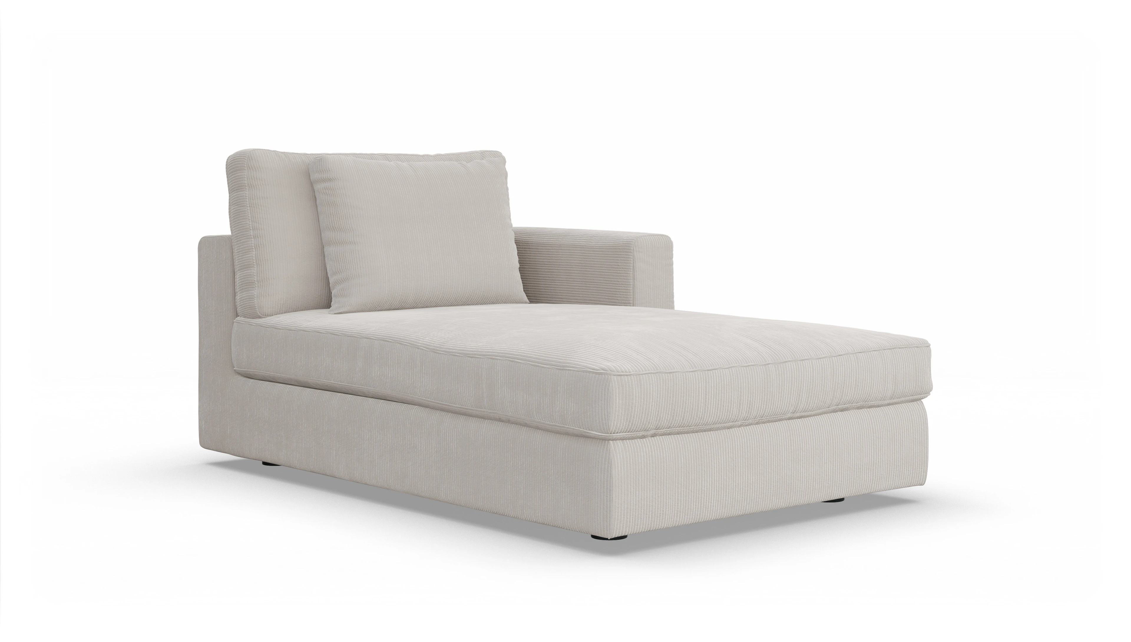 Ansicht des Produktes Sospiri freistehende Récamiere rechts in Cord weiß