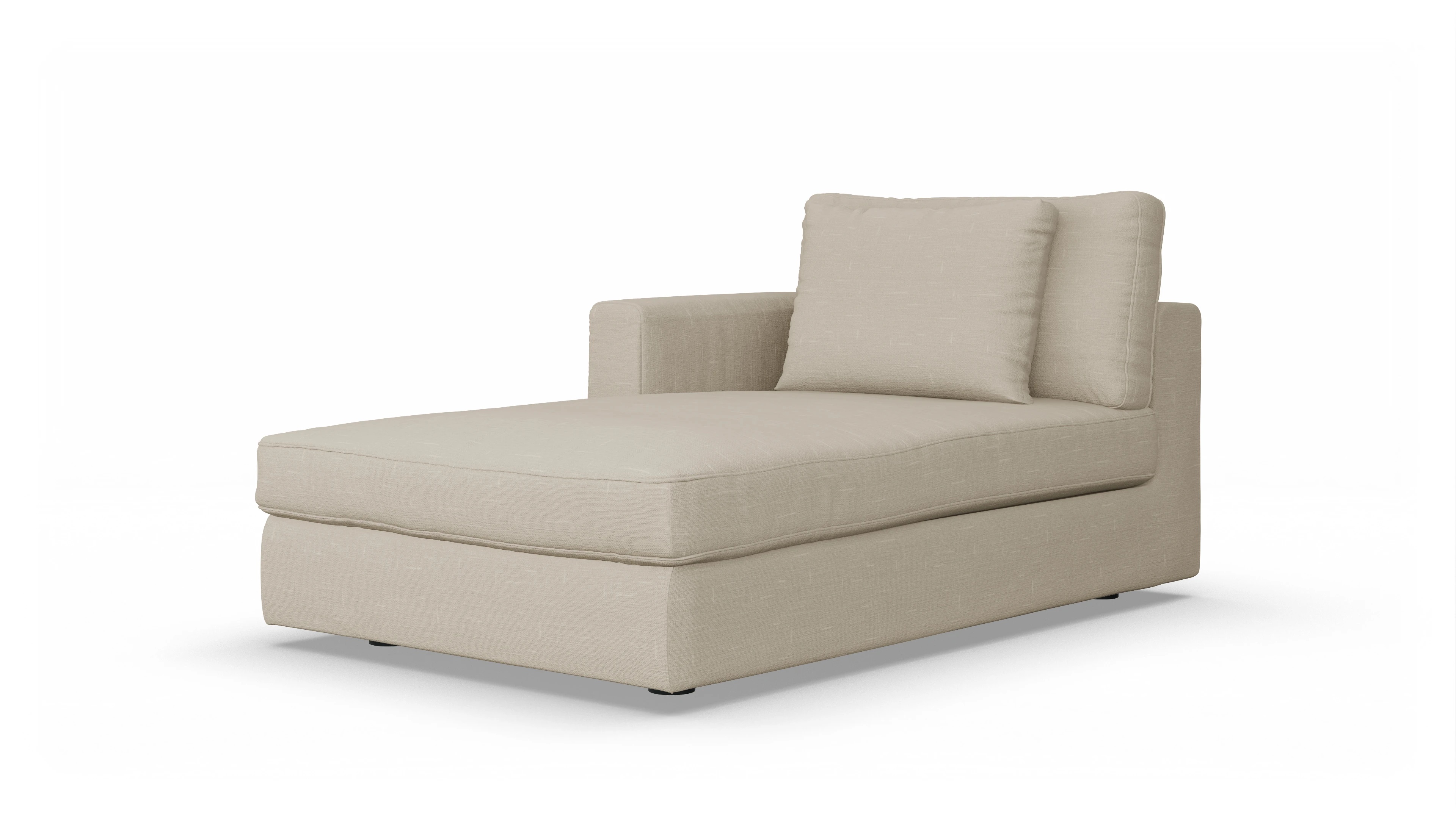 Ansicht des Produktes Sospiri freistehende Récamiere links in Stoff beige