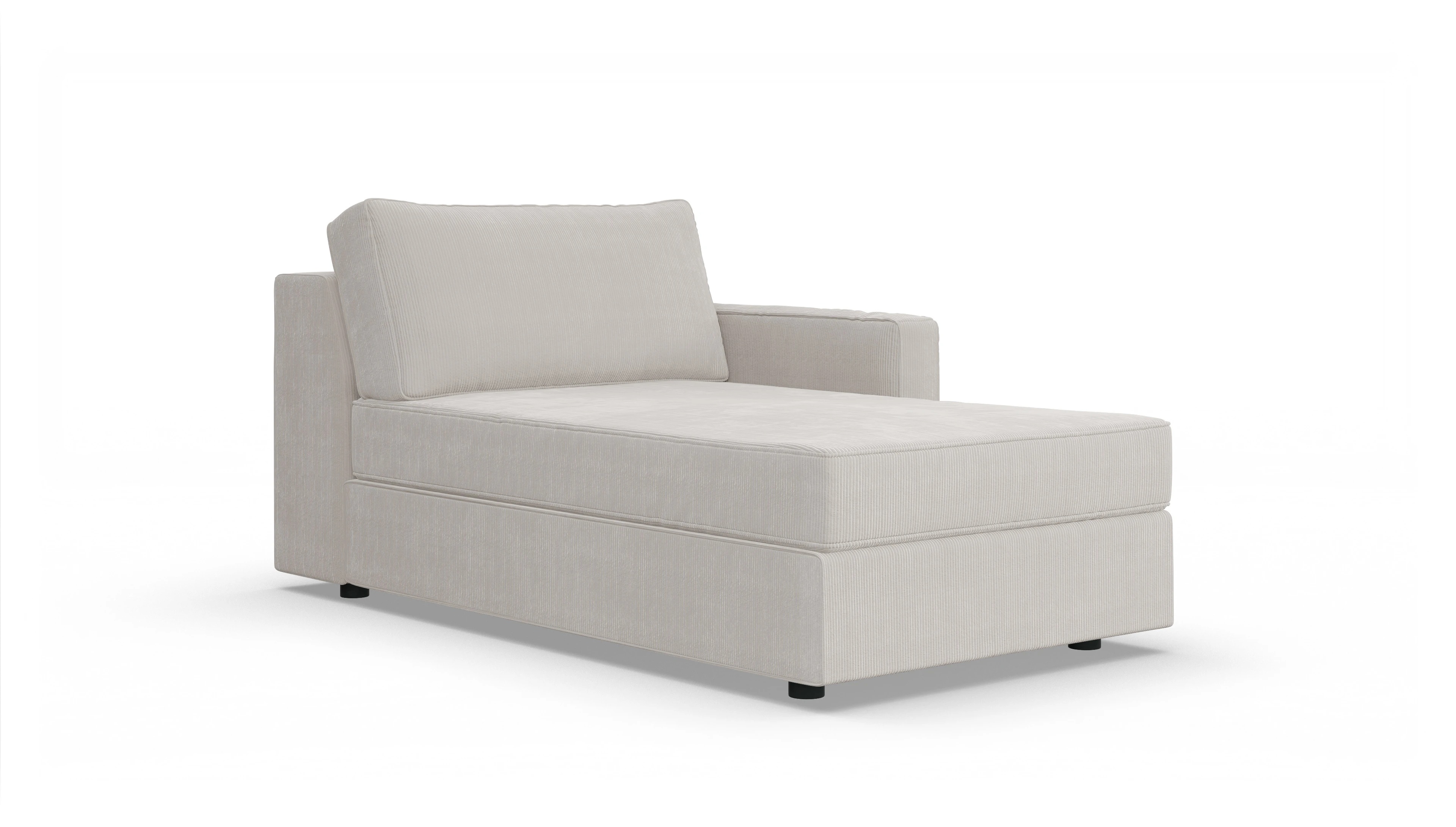 Ansicht des Produktes Ferali freistehende Récamiere rechts in Cord weiß