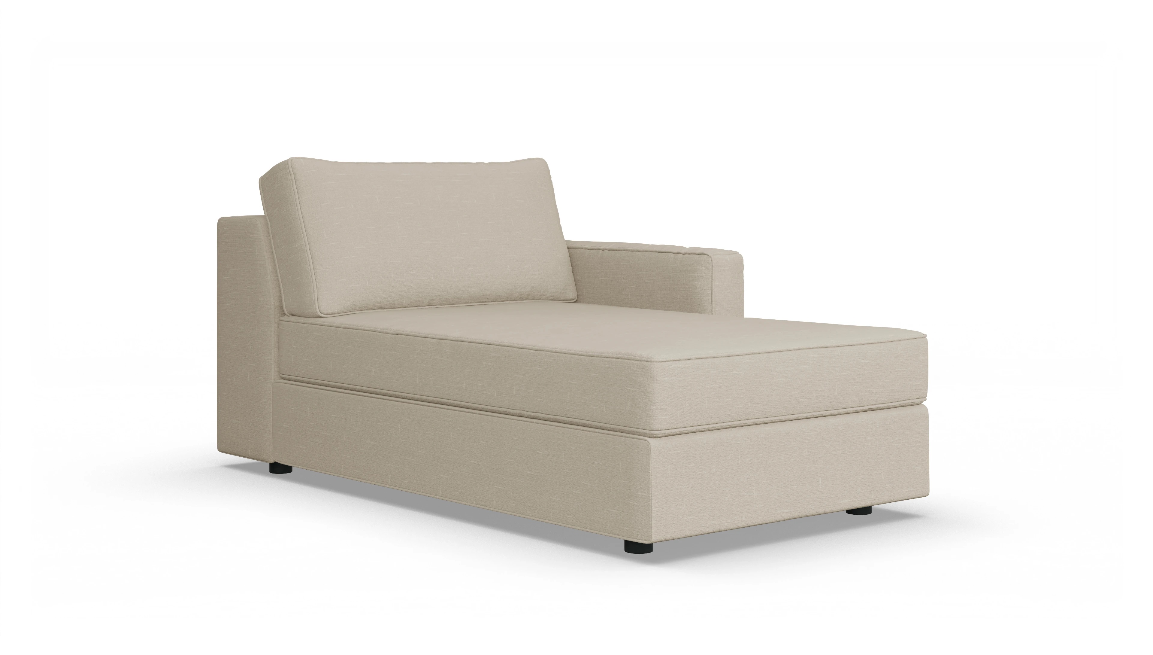 Ansicht des Produktes Ferali freistehende Récamiere rechts in Stoff beige