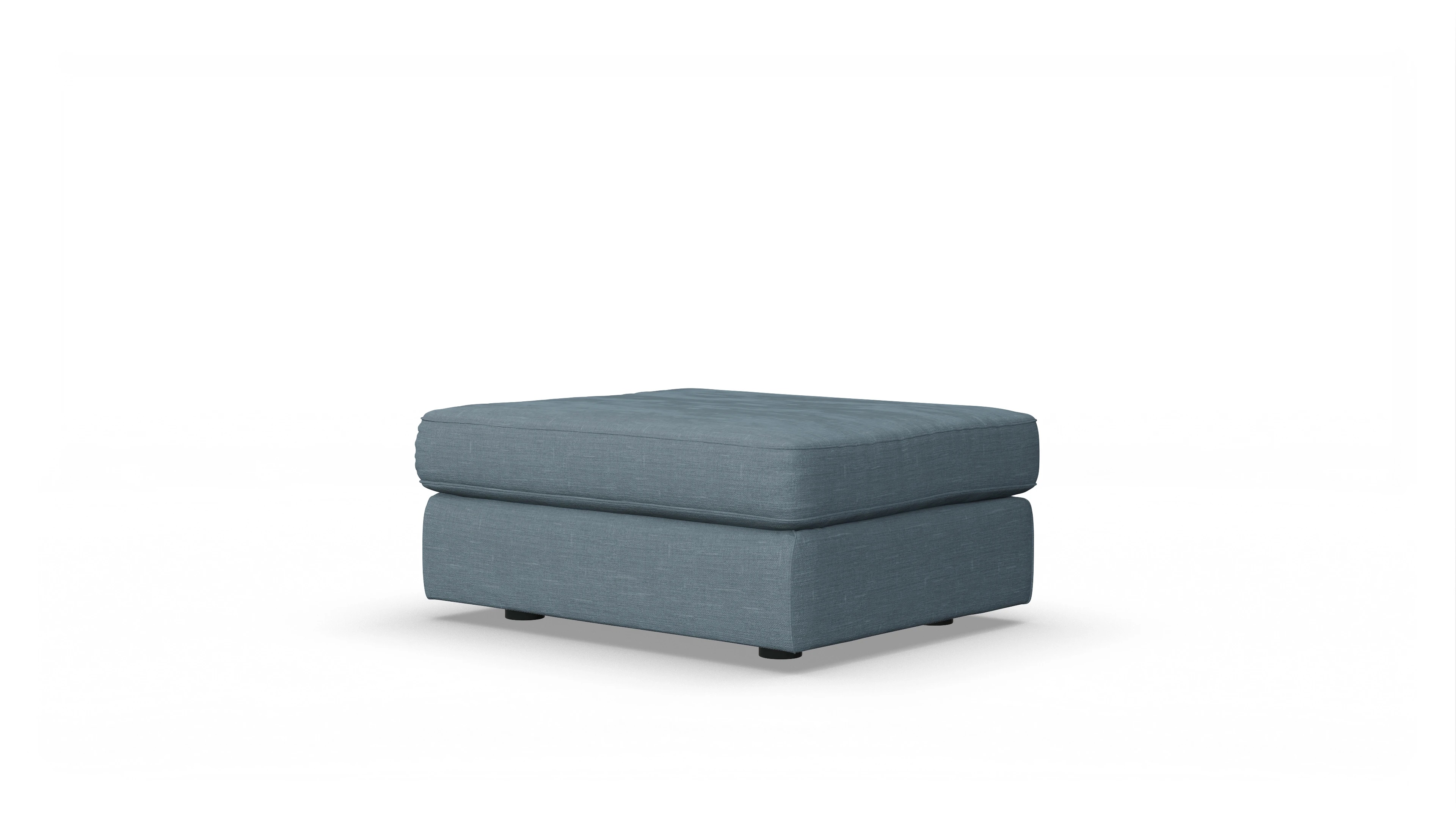 Ansicht des Produktes Sospiri Hocker in Stoff blau