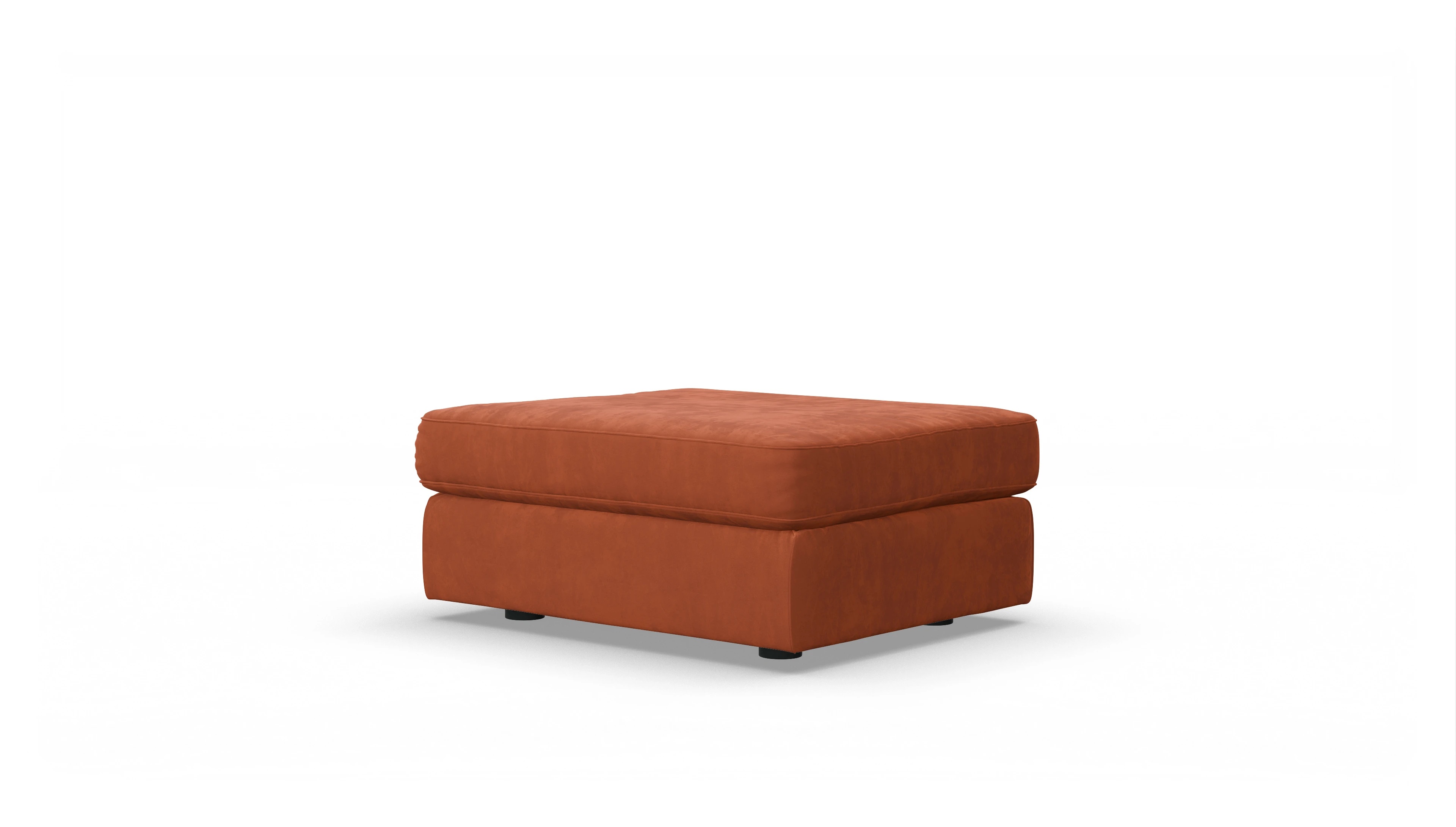Ansicht des Produktes Sospiri Hocker in Samt orange