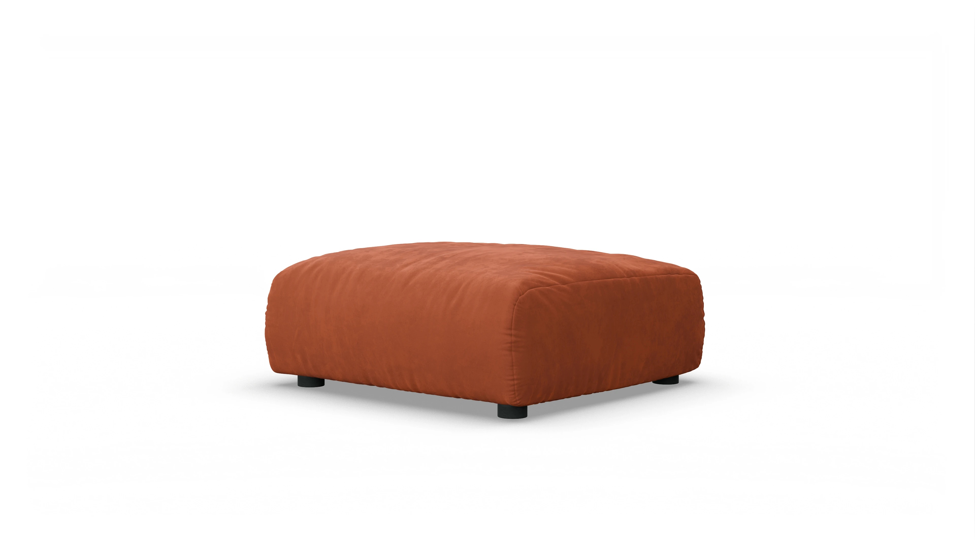 Molin Designer-Hocker Ansicht des Produktes Molin Hocker in Samt orange