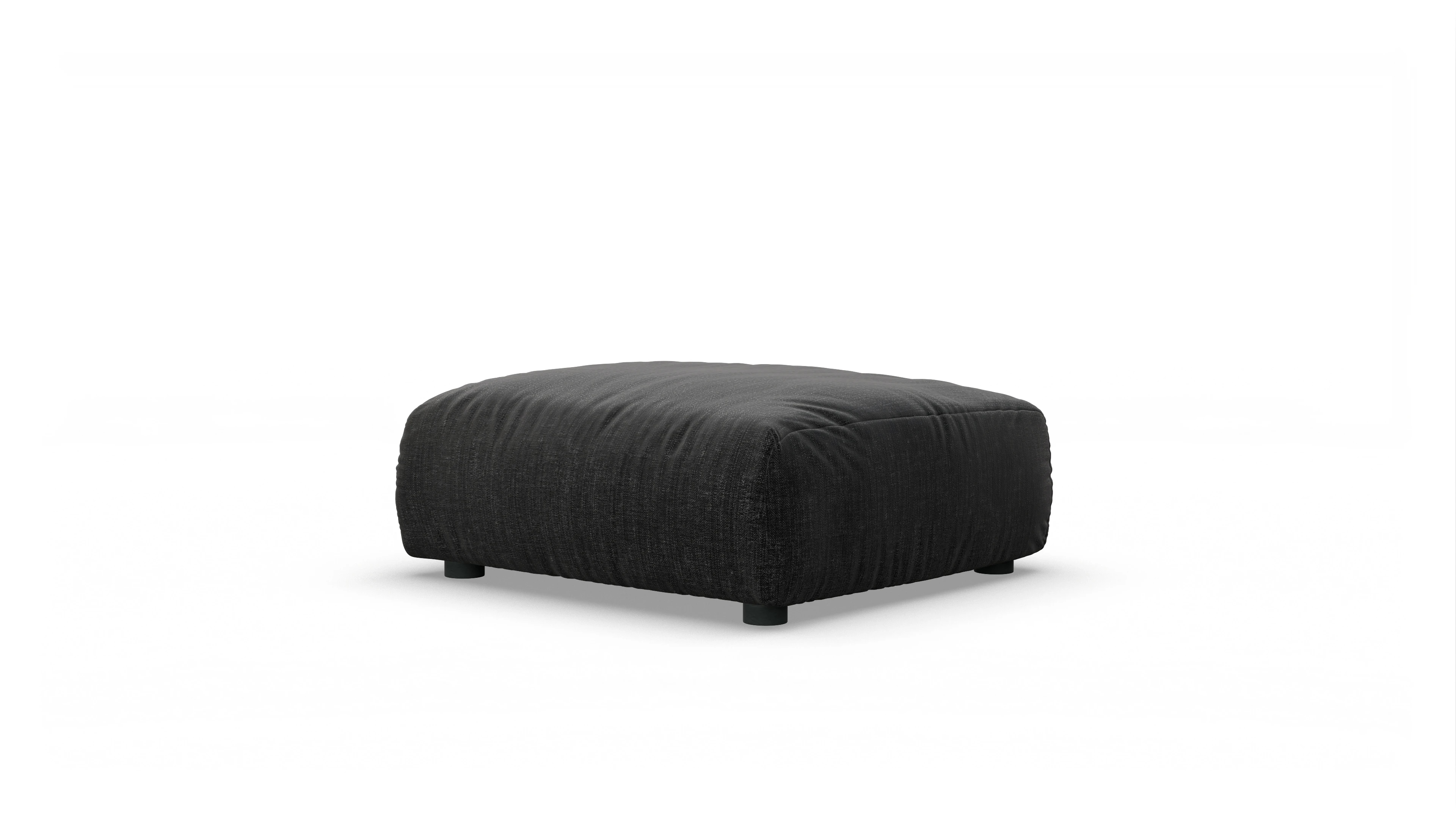 Ansicht des Produktes Molin Hocker in Stoff schwarz