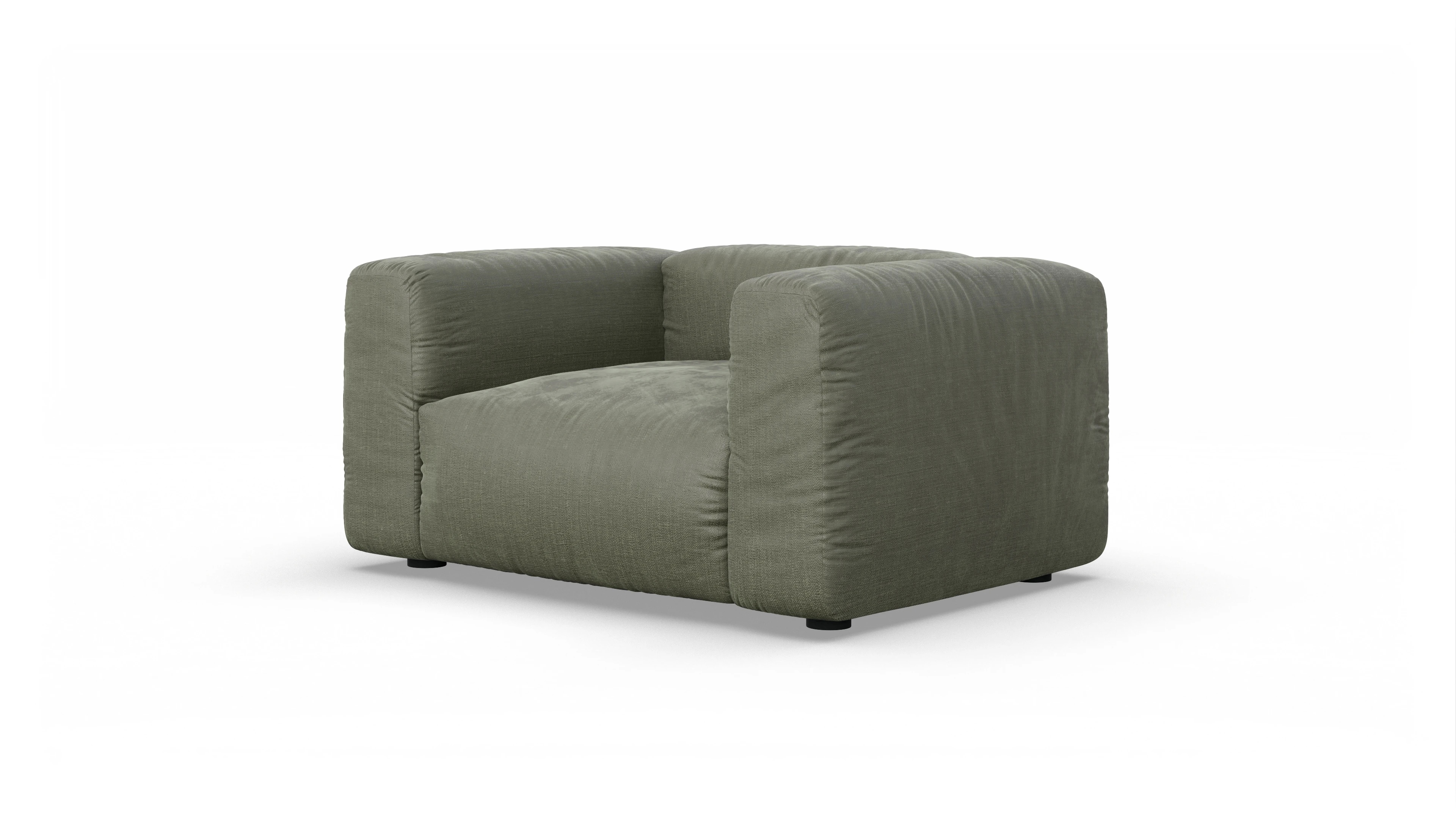 Design-Sessel Molin Ansicht des Produktes Molin Sessel in Stoff grün