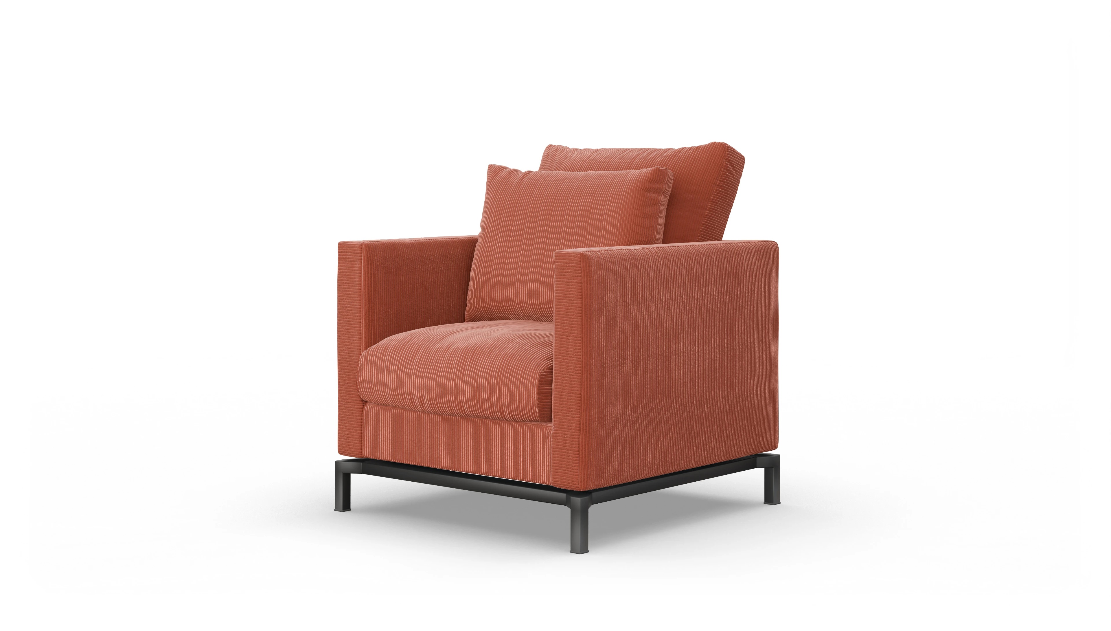 Ansicht des Produktes Fenice Sessel in Cord orange