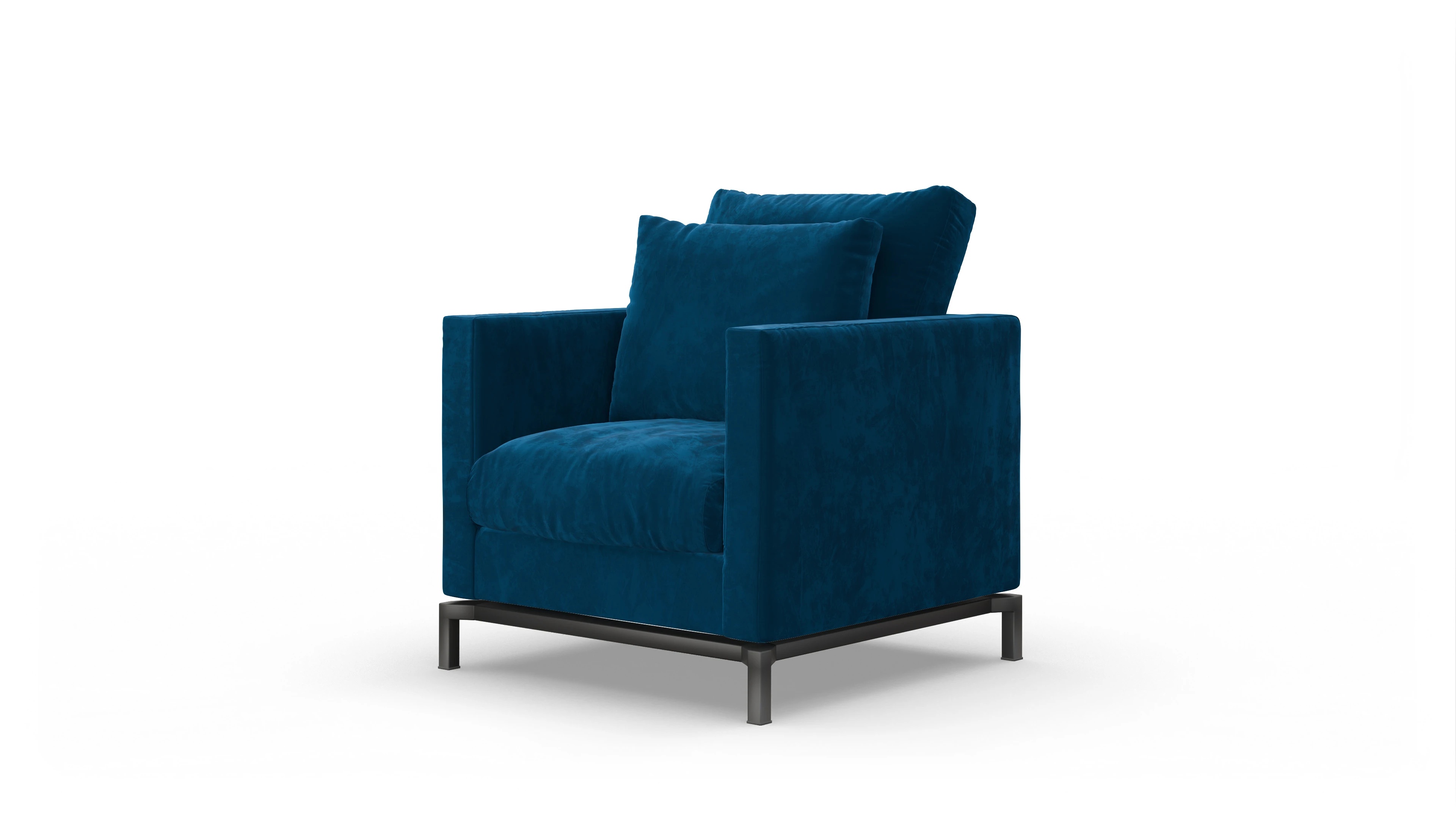 Ansicht des Produktes Fenice Sessel in Samt blau