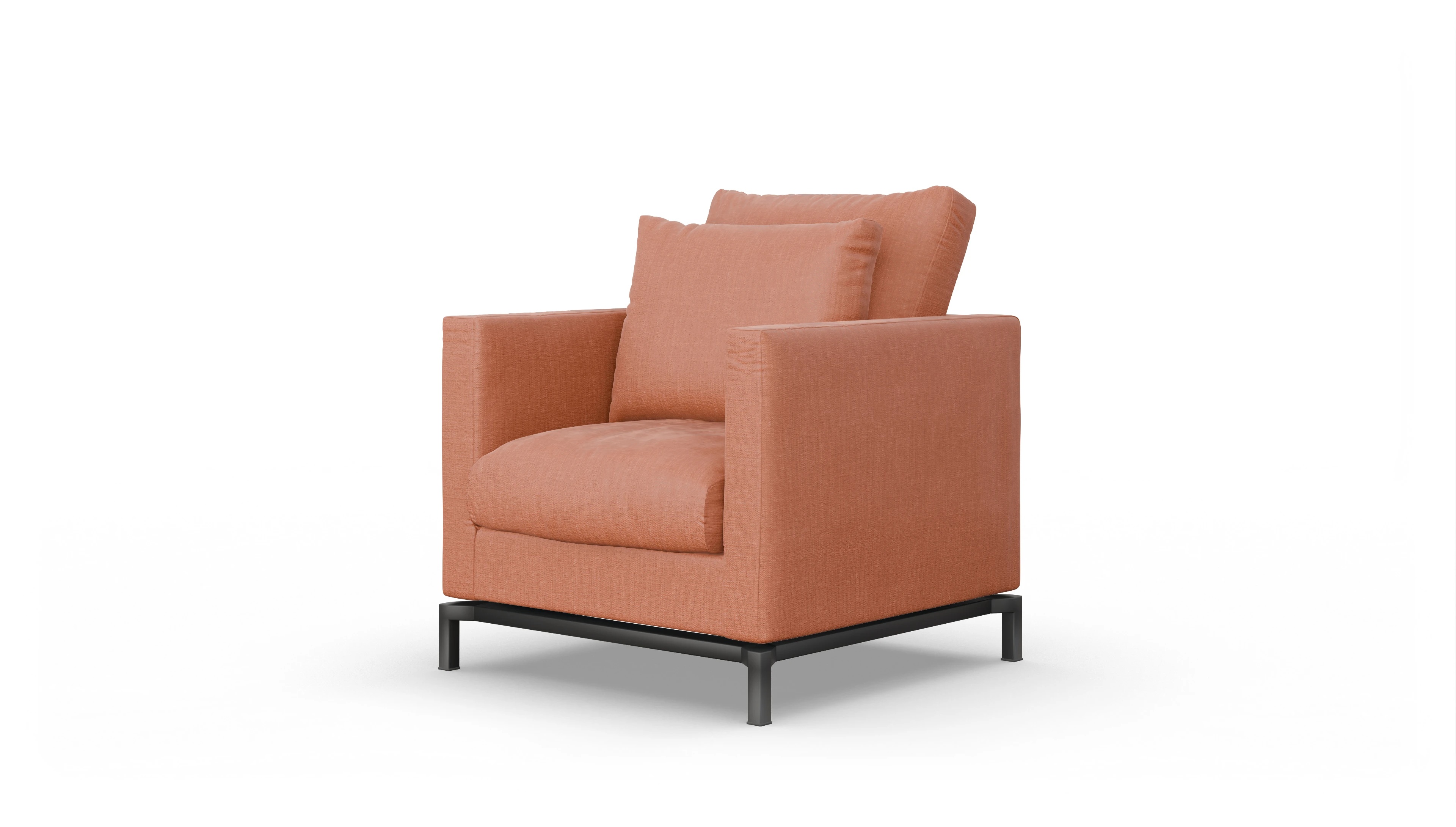 Ansicht des Produktes Fenice Sessel in Stoff orange